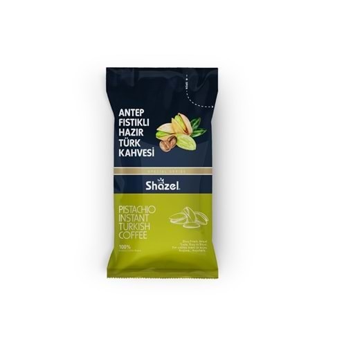 SHAZEL Pistachio Instant Turkish Coffee Office Set 12G 