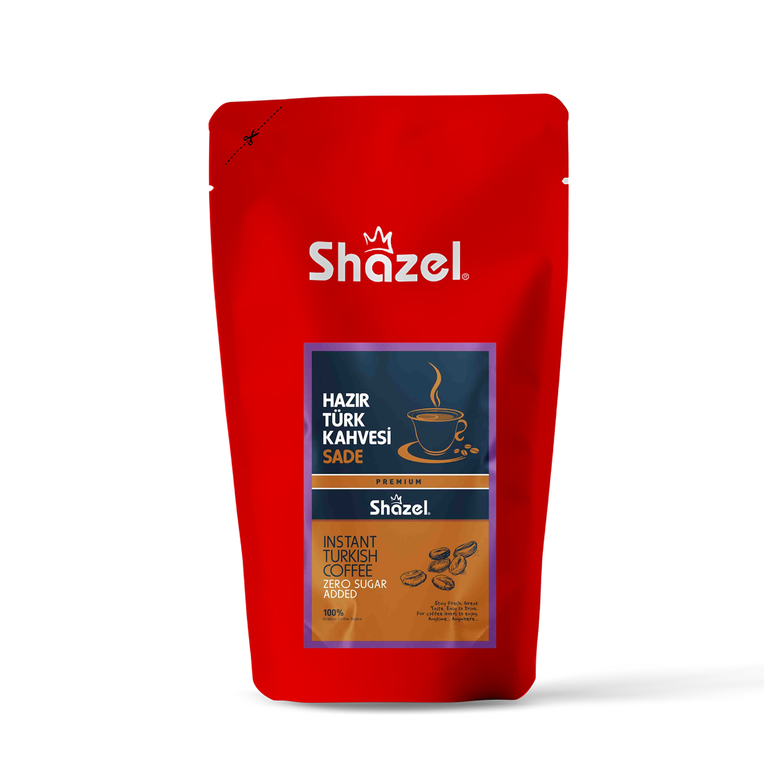 Shazel Instant Turkısh Coffee sugar FREE 1000 gr 