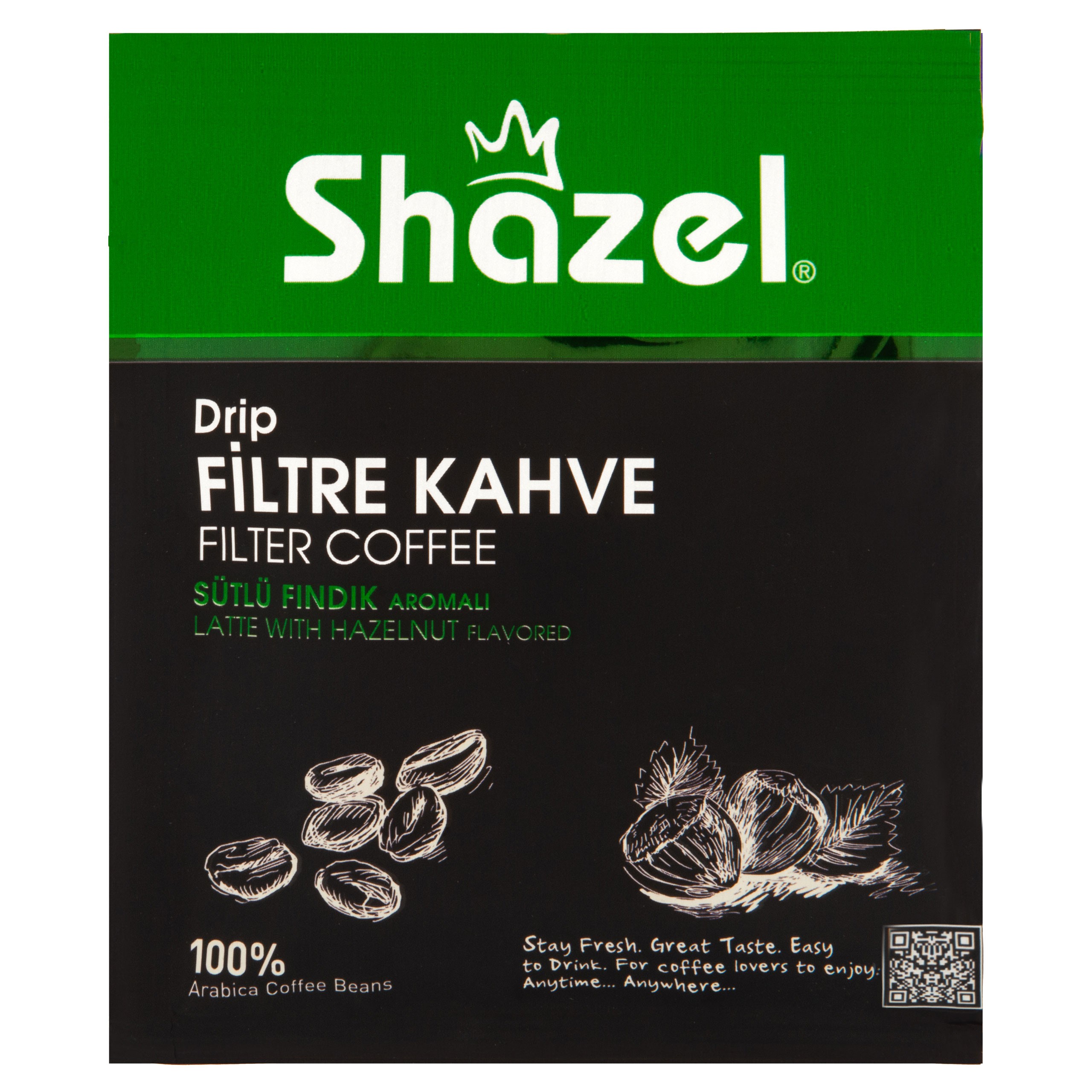 Shazel Drip Filter Coffee Hazelnut 15 g 