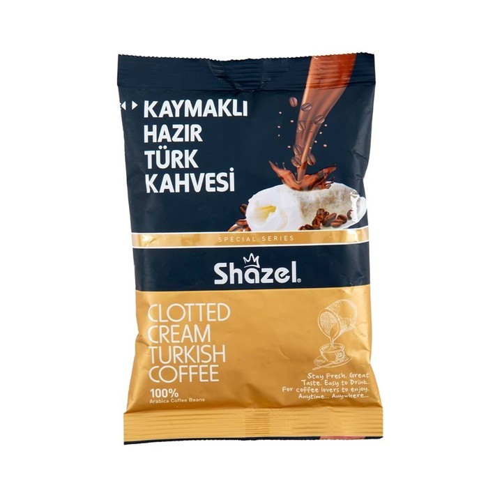 SHAZEL Kaymaklı Hazır Türk Kahvesi 100G x 16 Adet (Aromalı)