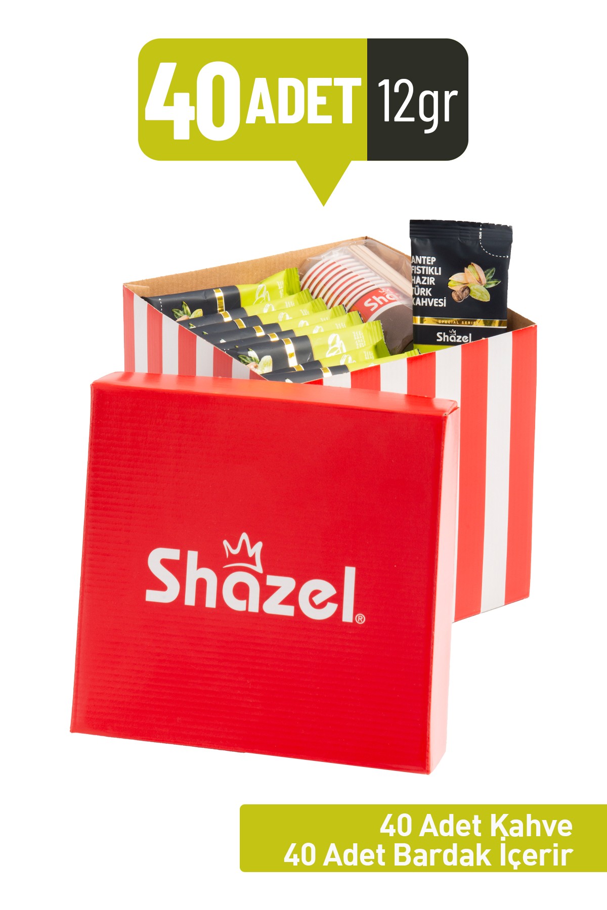 Shazel Antep Fıstıklı Hediye Ofis Seti 12G x 40Adet