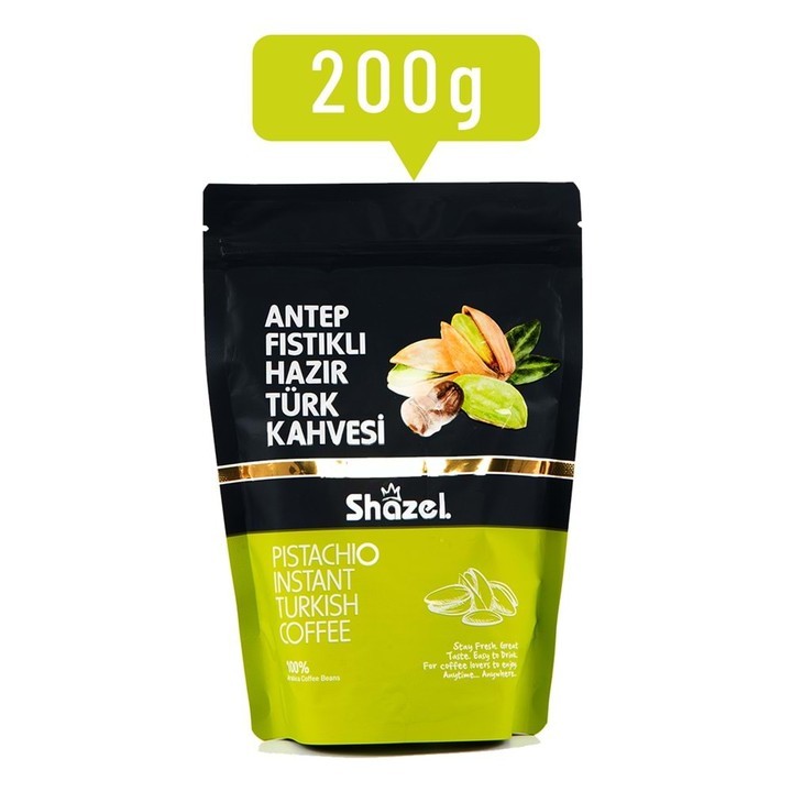 Shazel Pistachio Instant Turkish Coffee 200g