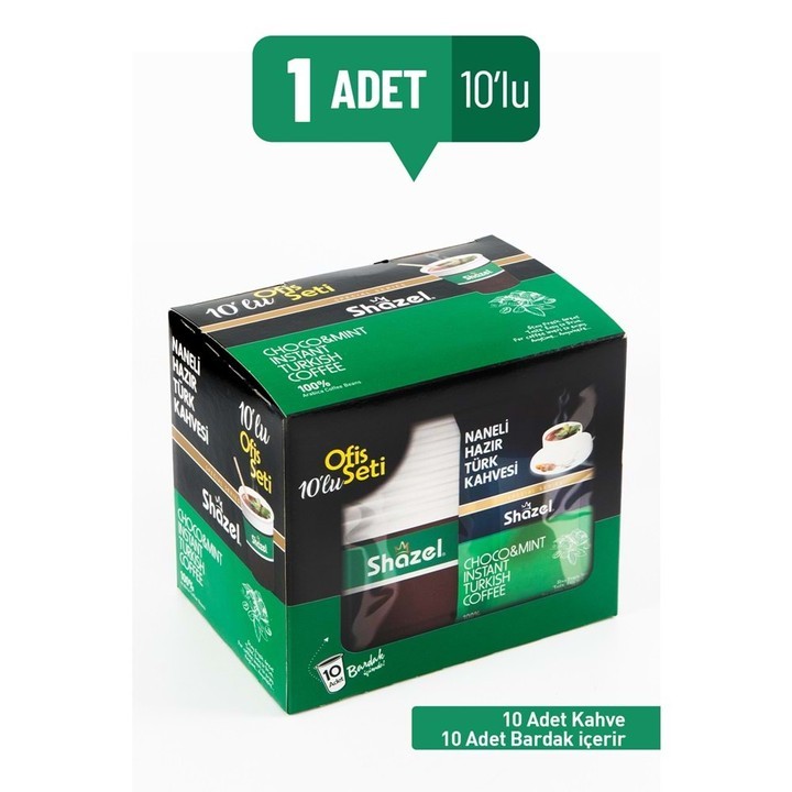 NANELİ HAZIR TÜRK KAHVESİ OFİS SETİ 12g x 10 ADET (Aromalı)