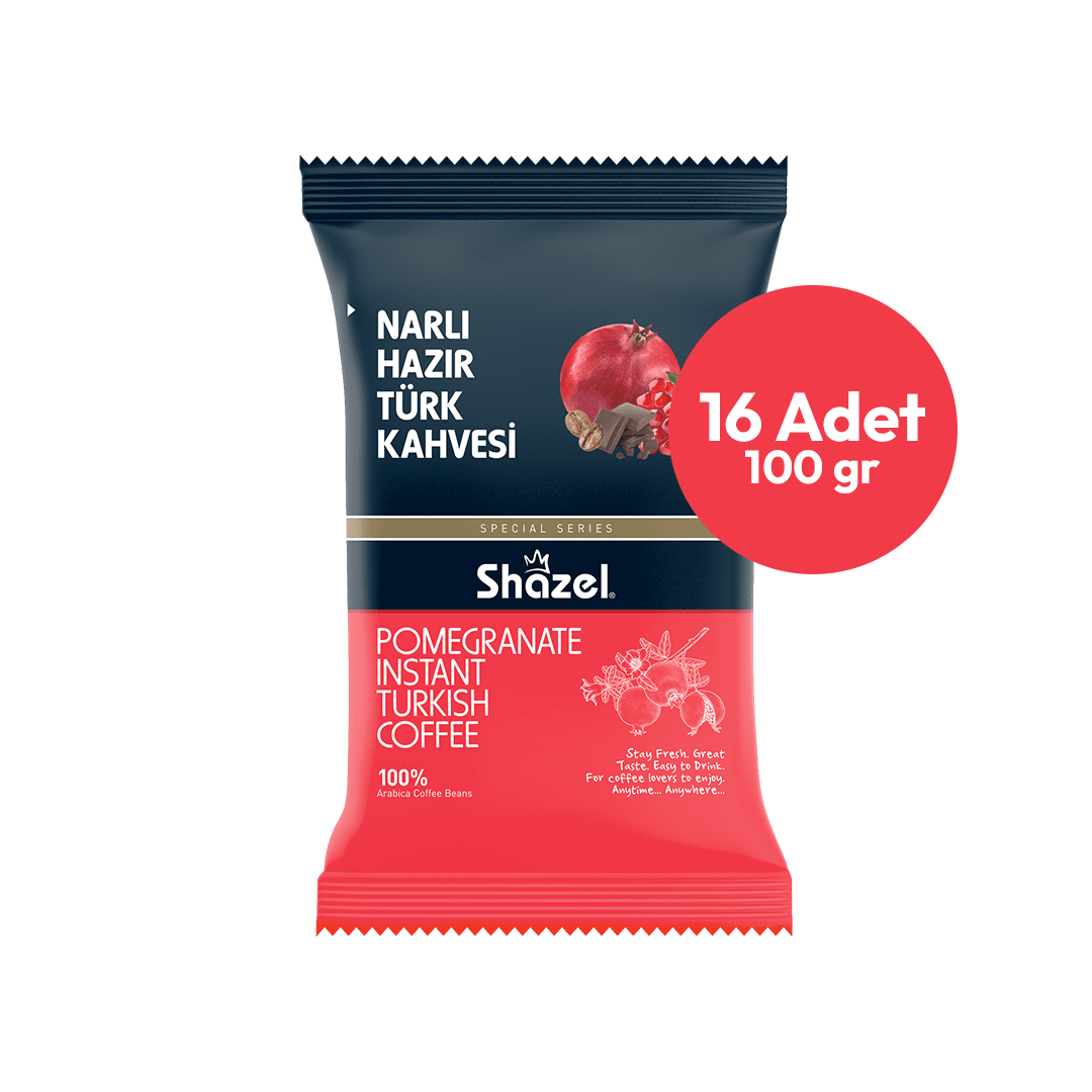 Shazel Narlı Hazır Türk Kahvesi 100G (100G X 16 Adet )