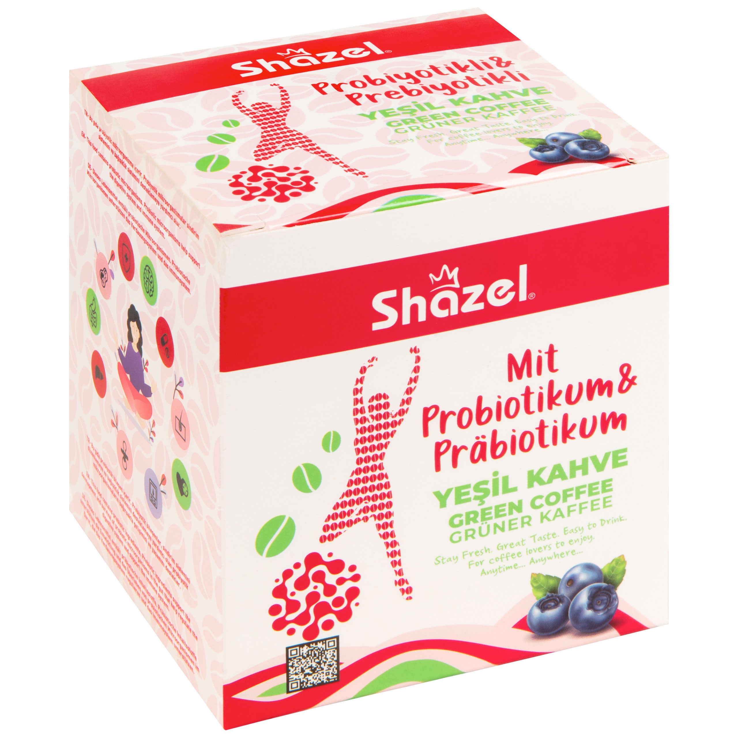 SHAZEL Probiyotik&Prebiyotik DETOKS Yeşil Kahve 4G x 14 Adet
