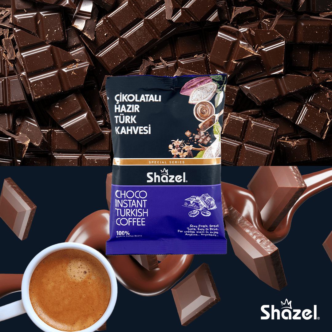 Shazel Choco Instant Turkish Coffee – Office Set 12G x 10 Pieces 