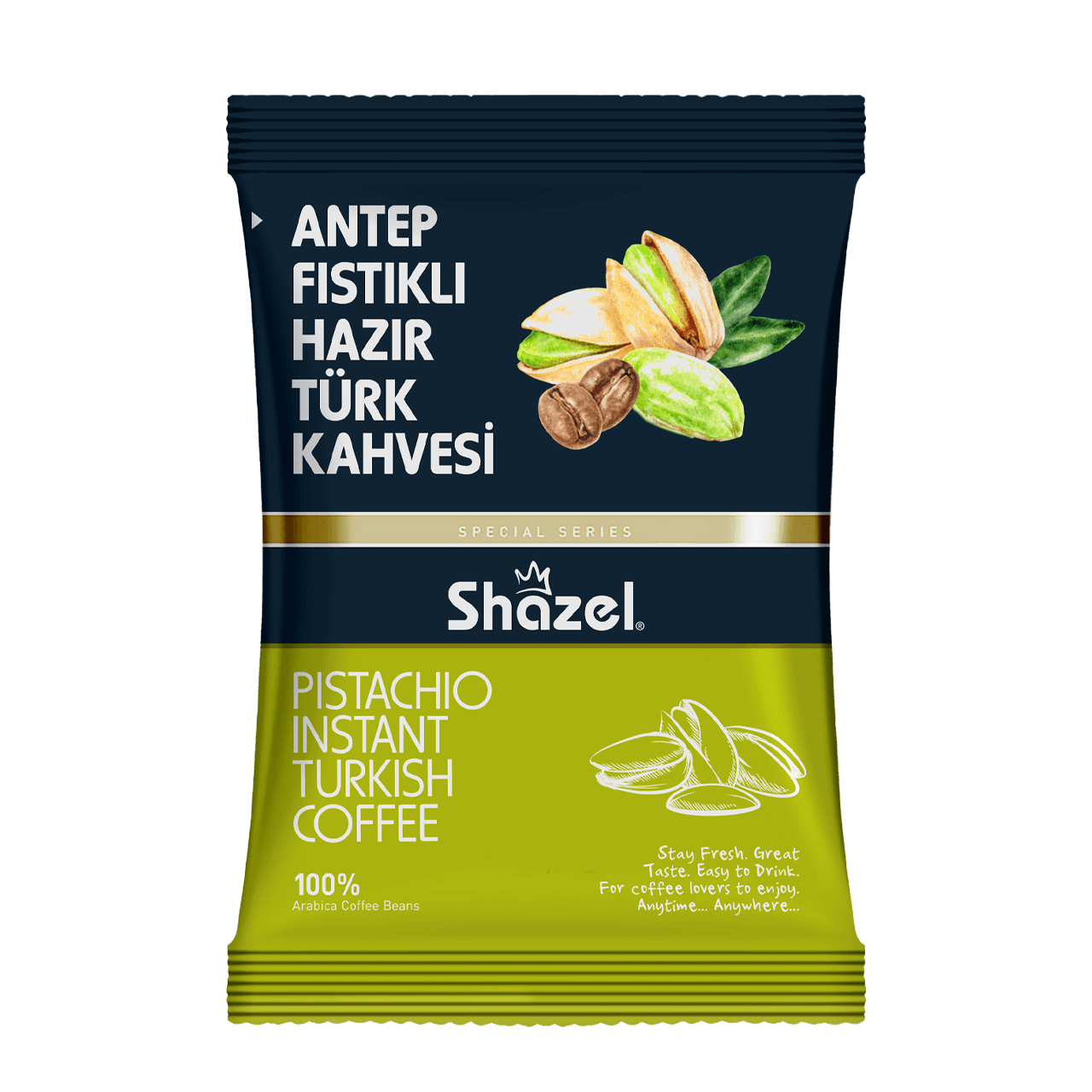 SHAZEL Antep Fıstıklı Hazır Türk Kahvesi 100G