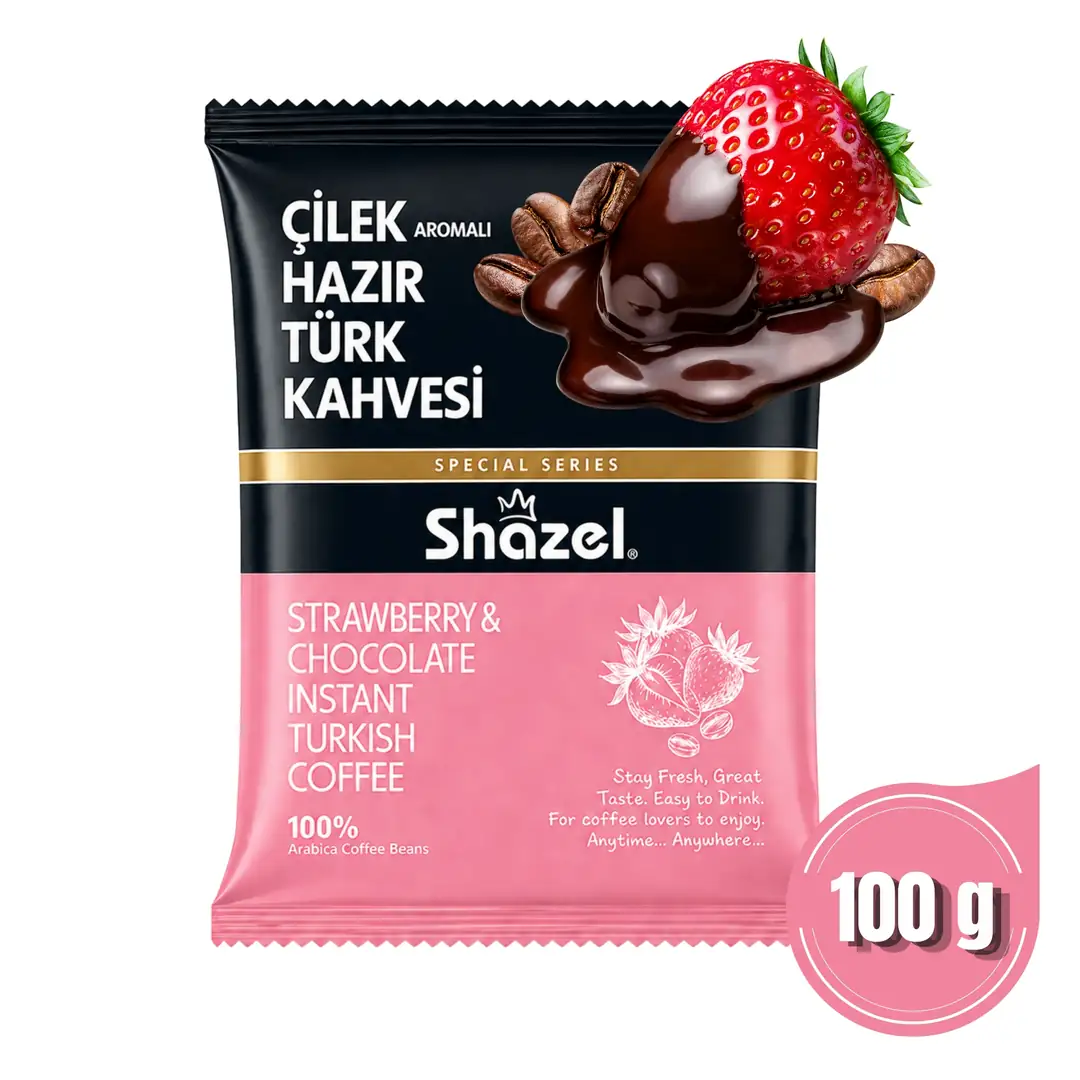 Shazel Strawberry Instant Turkish Coffee 100 g