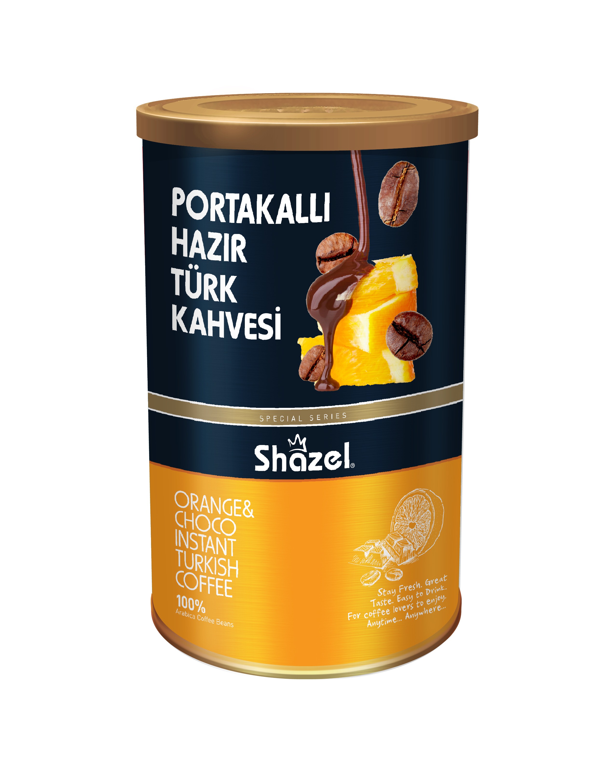 Shazel Portakallı Hazır Türk Kahvesi 500 gr (Aromalı)