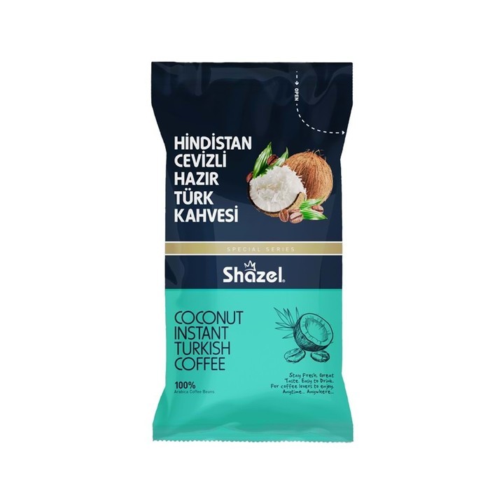 SHAZEL Hindistan Cevizli Hazır Türk Kahvesi 12G Tek İçim