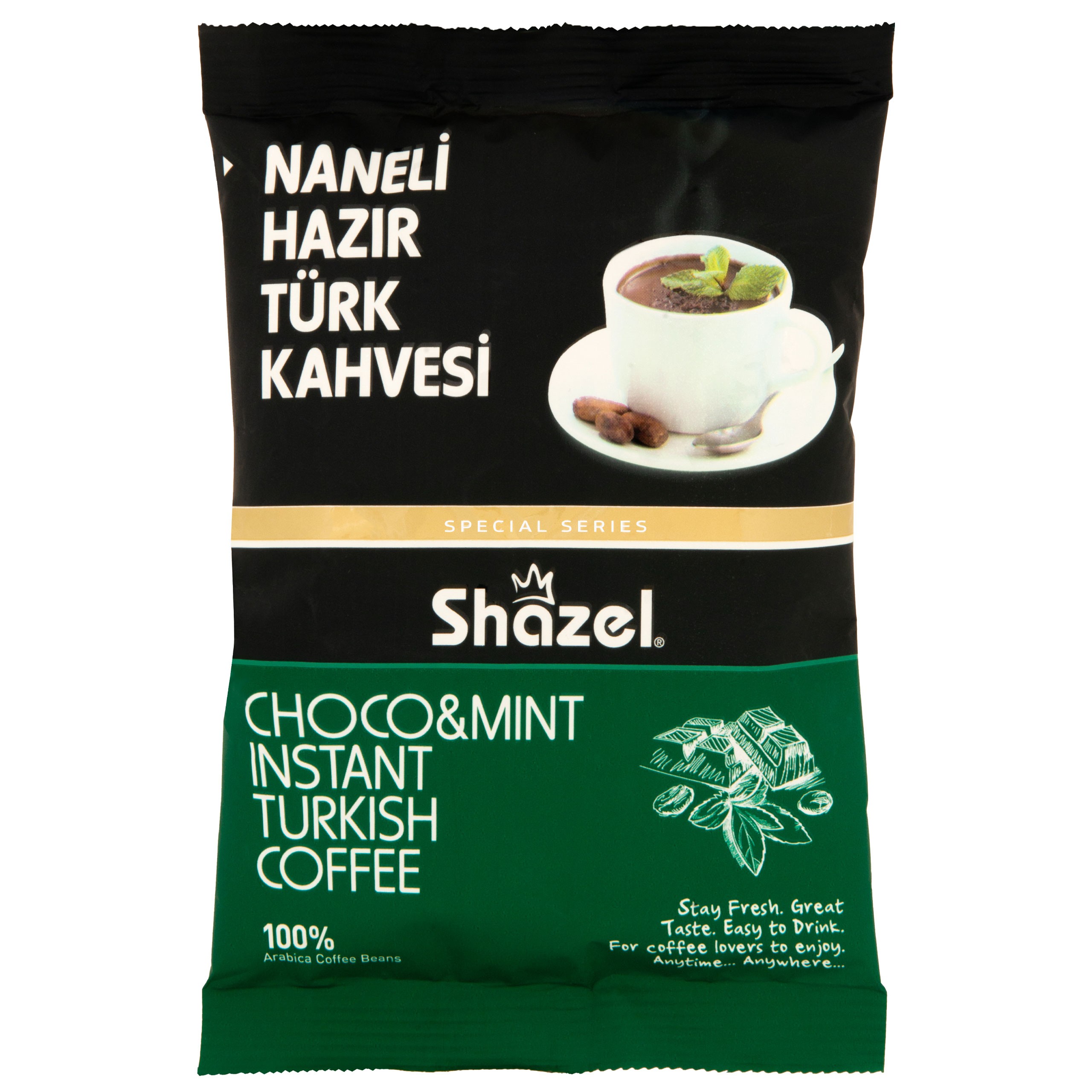SHAZEL Mint Instant Turkish Coffee 100G (Flavoured)