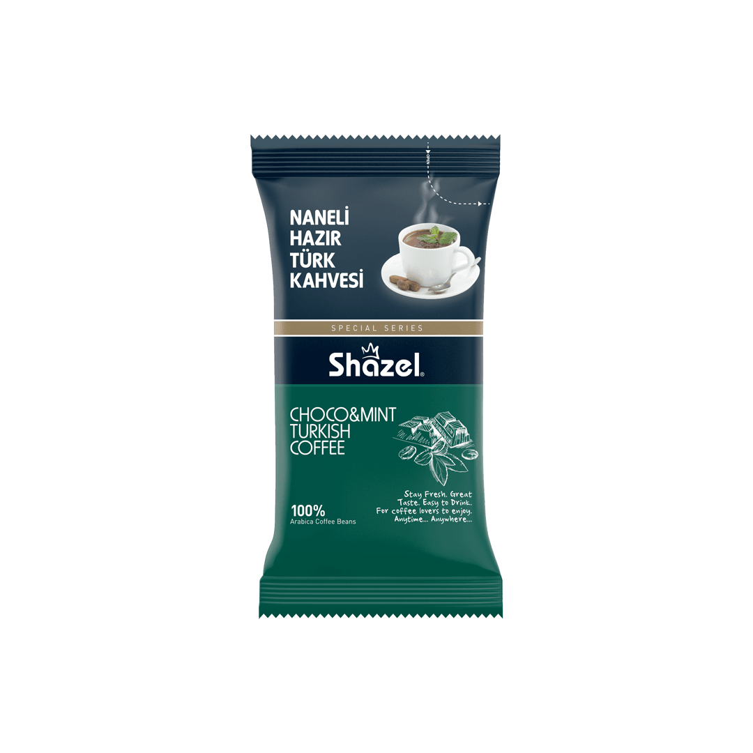 Shazel Mint Instant Turkish Coffee Office Set 12g x 10 PCS (Flavoured)