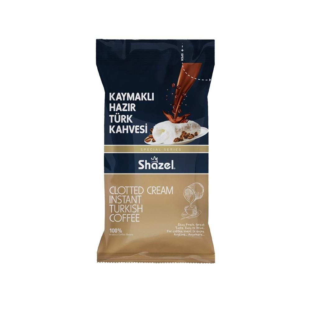 SHAZEL Clotted Cream Instant Turkish Coffee Office Set 12g 