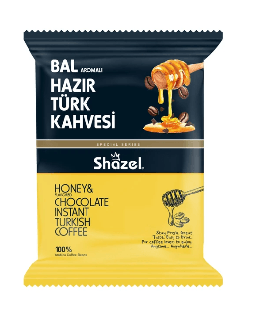 Shazel Honey Flavored Turkish Coffee 100 G x 16 Pieces 