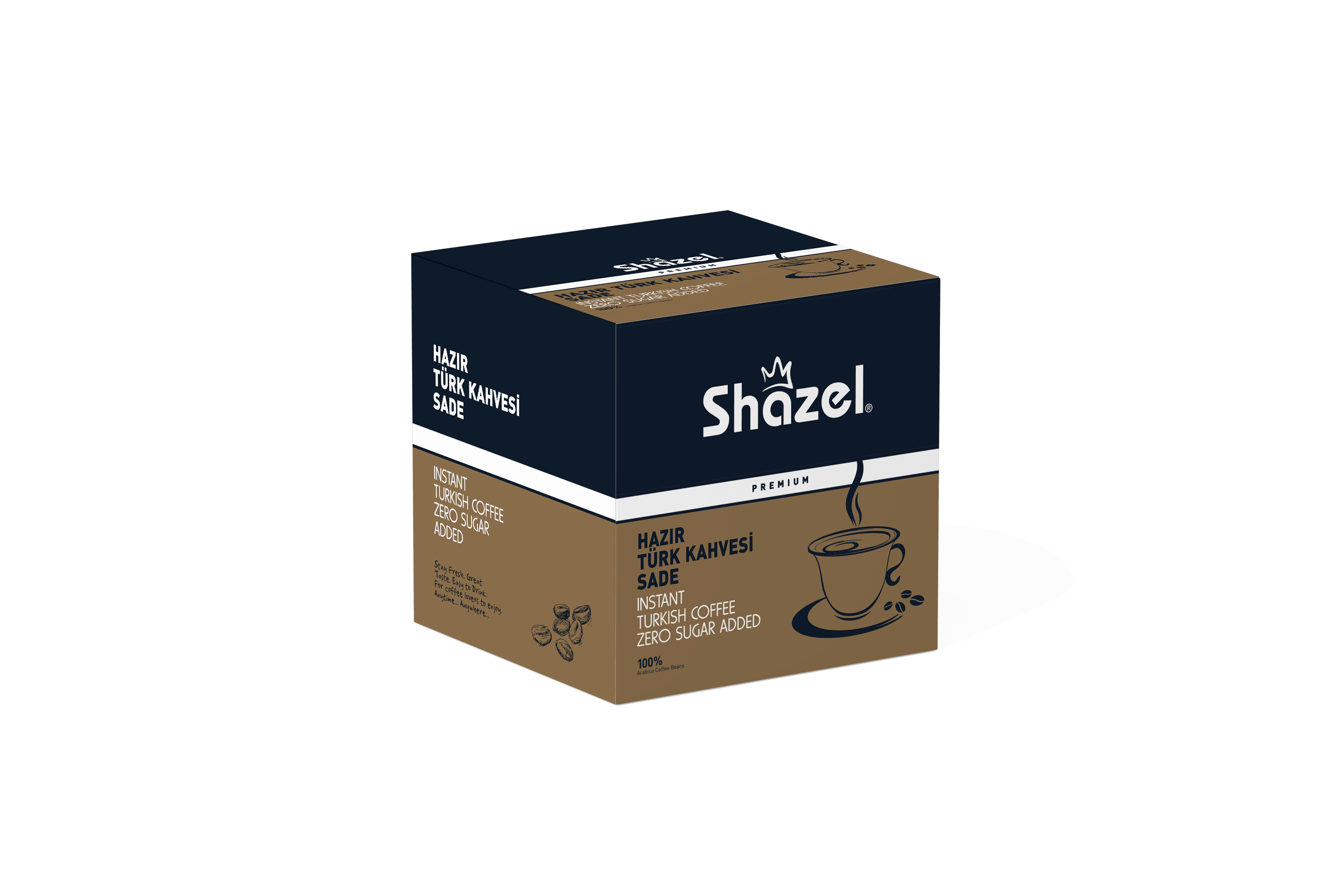 Shazel Instant Turkish Coffee – Sugar FREE 7g x 12 Pieces x 12 Boxes