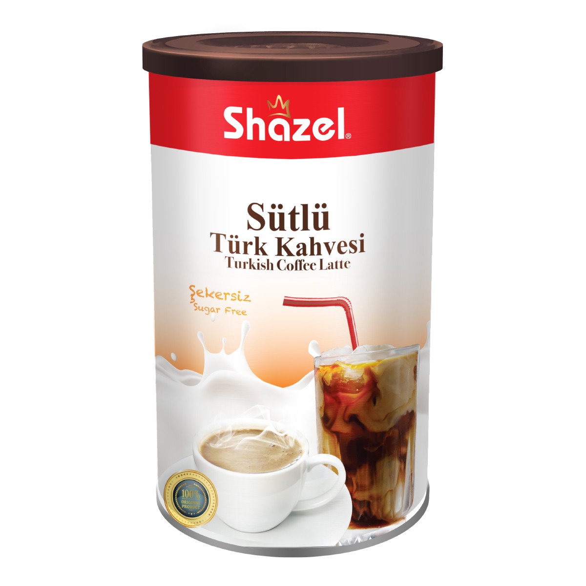 Shazel Instant Turkish Coffee Latte – Sugar Free 500g 