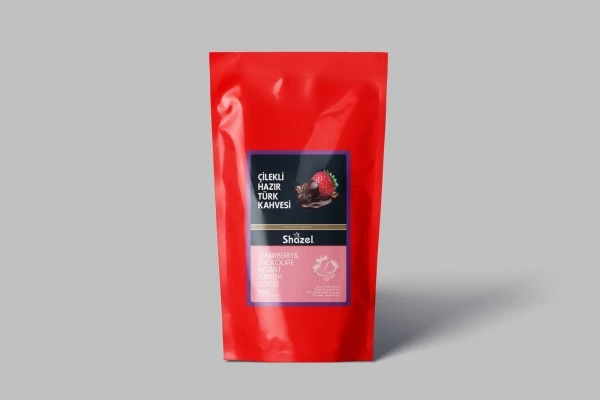 ÇİLEKLİ HAZIR TÜRK KAHVESİ 1000g (Aromalı)