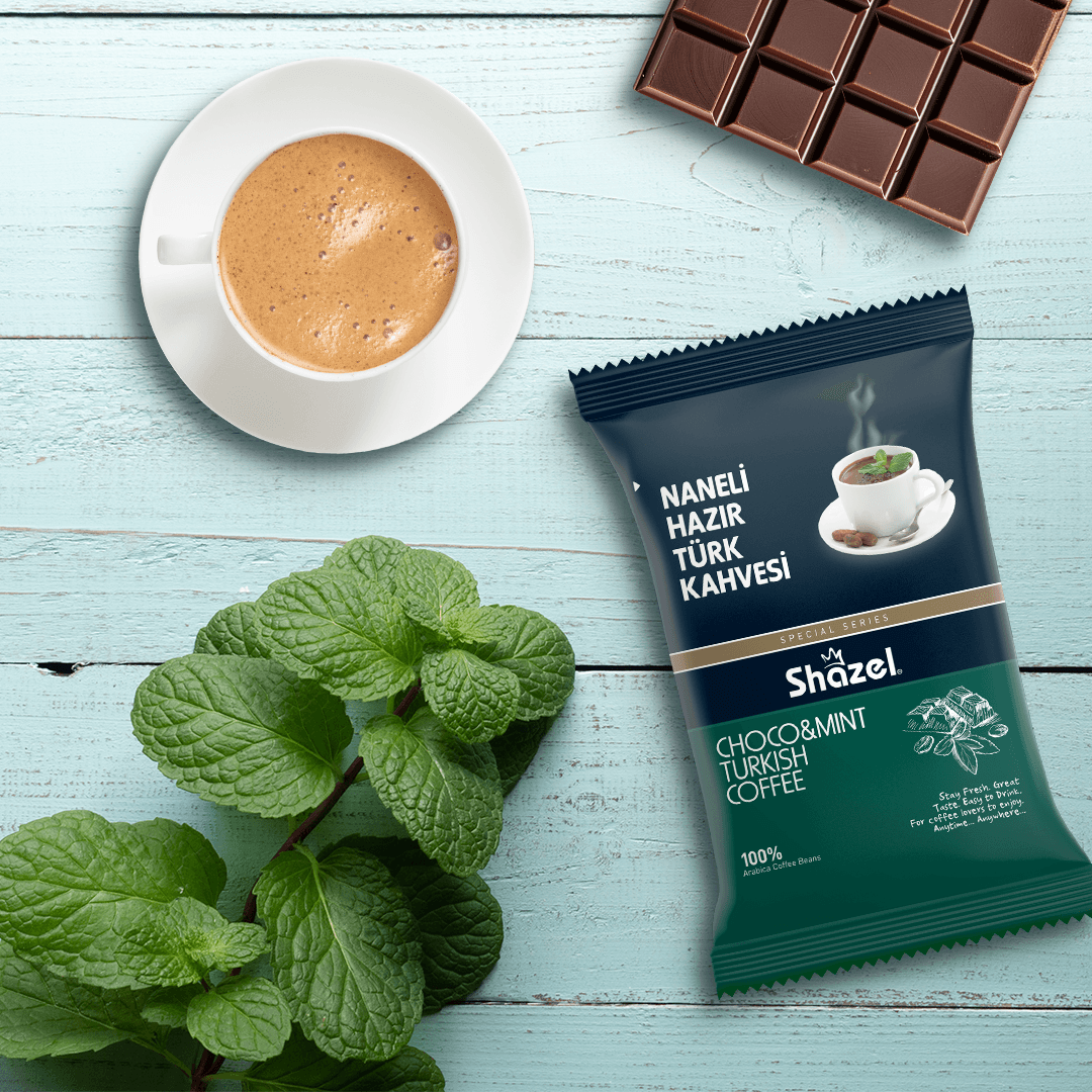 SHAZEL Choco&Mint Instant Turkish Coffee 12G