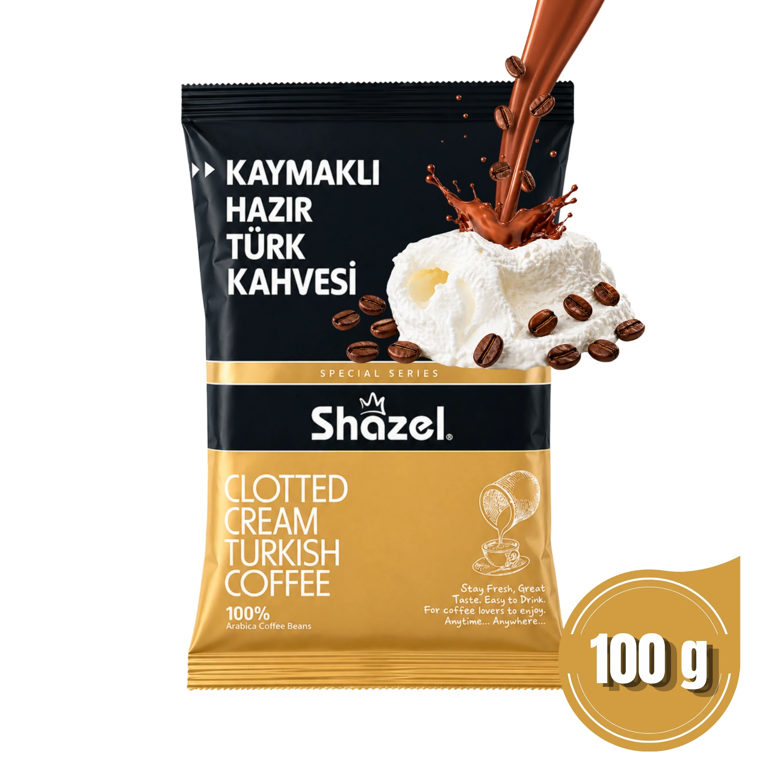 shellページ SHAZEL Portakallı Hazır Türk Kahvesi 100G (Aromalı)