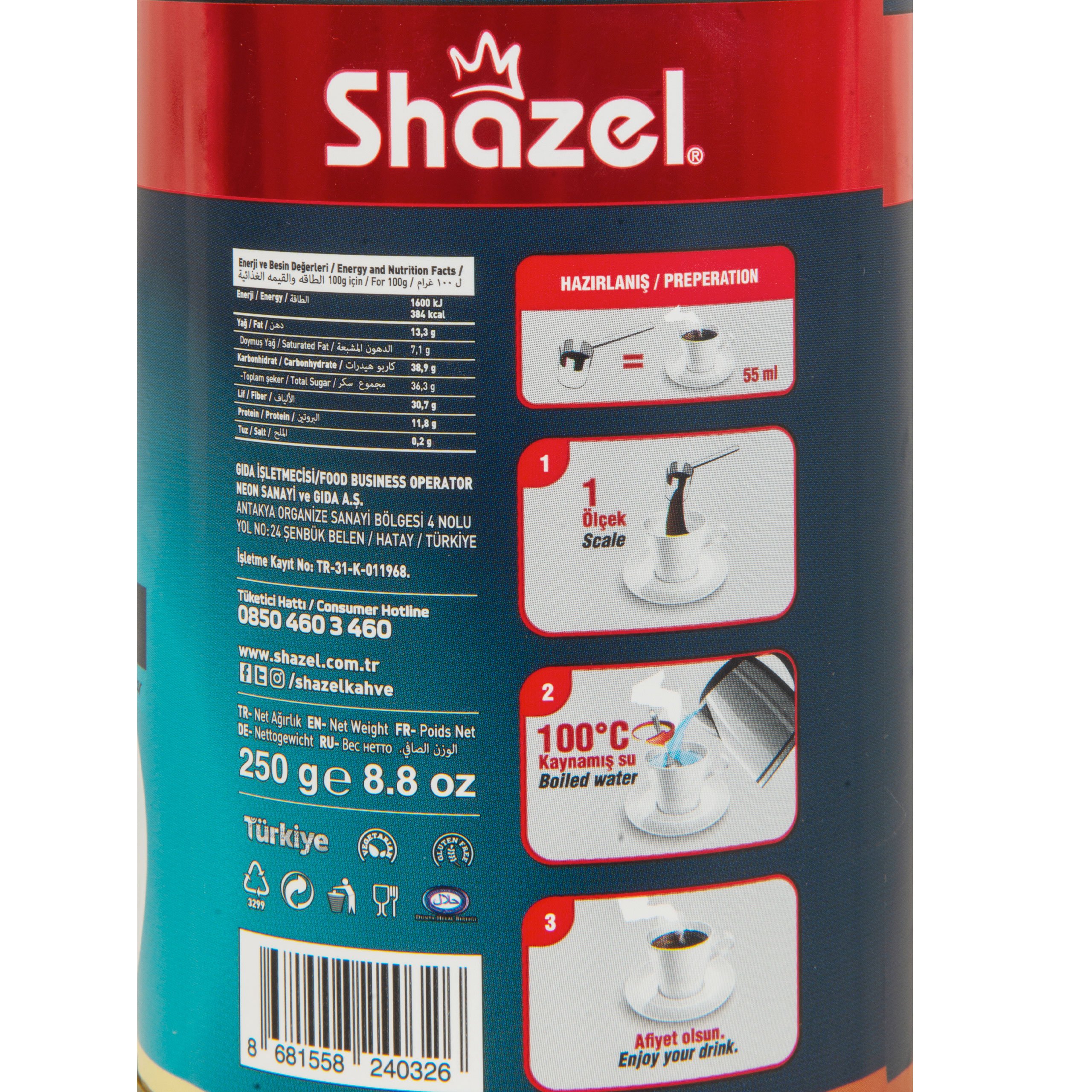 SHAZEL Hazır Türk Kahvesi Orta 500G