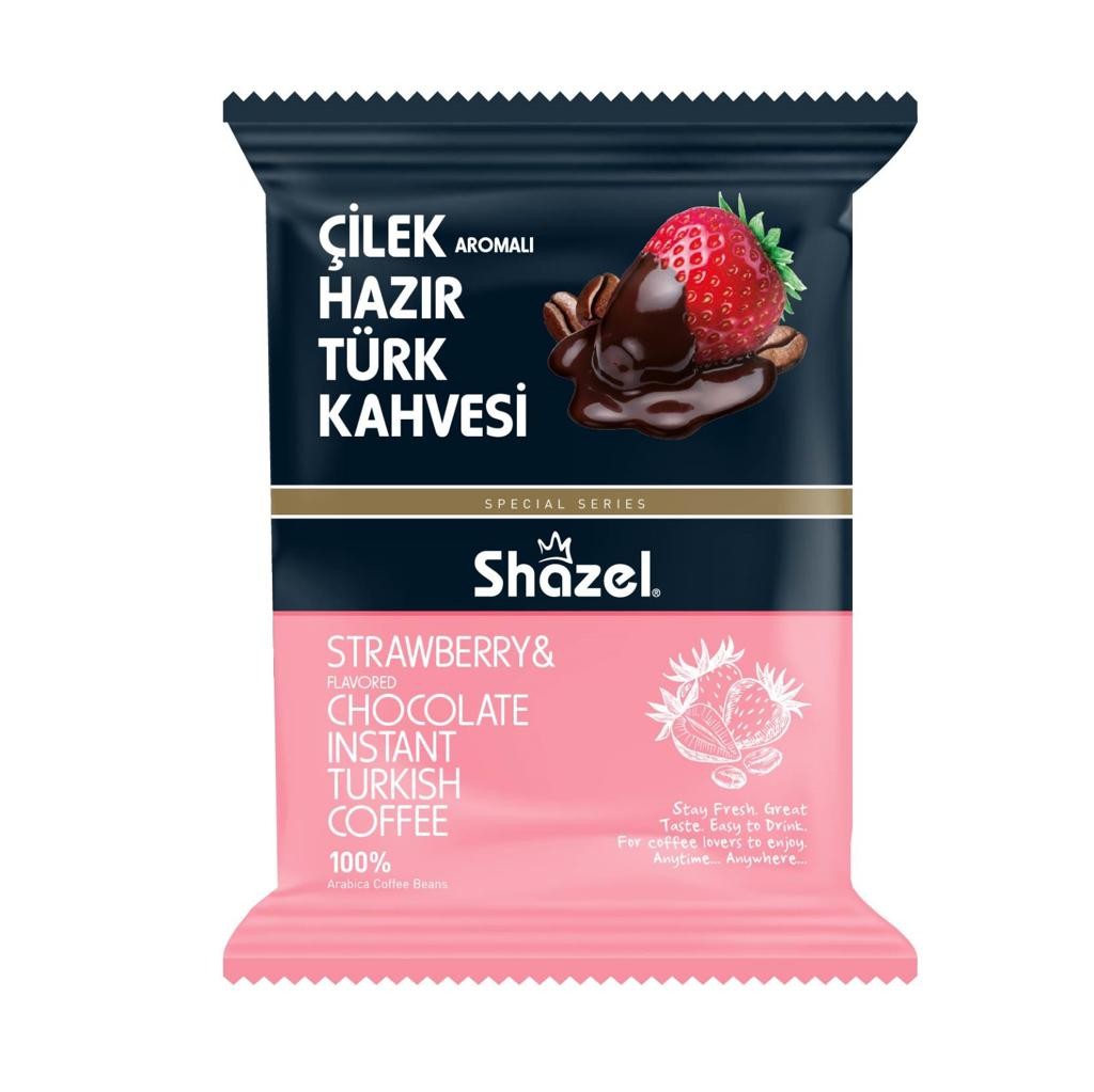 ÇİLEKLİ HAZIR TÜRK KAHVESİ 100g (Aromalı)