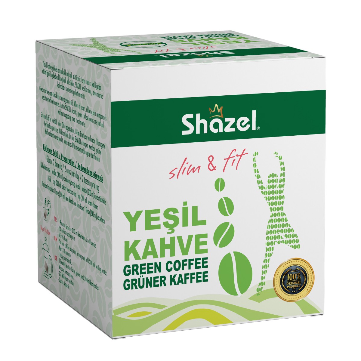 SHAZEL Slim&Fit Green Coffee -  14 Pieces x  3g