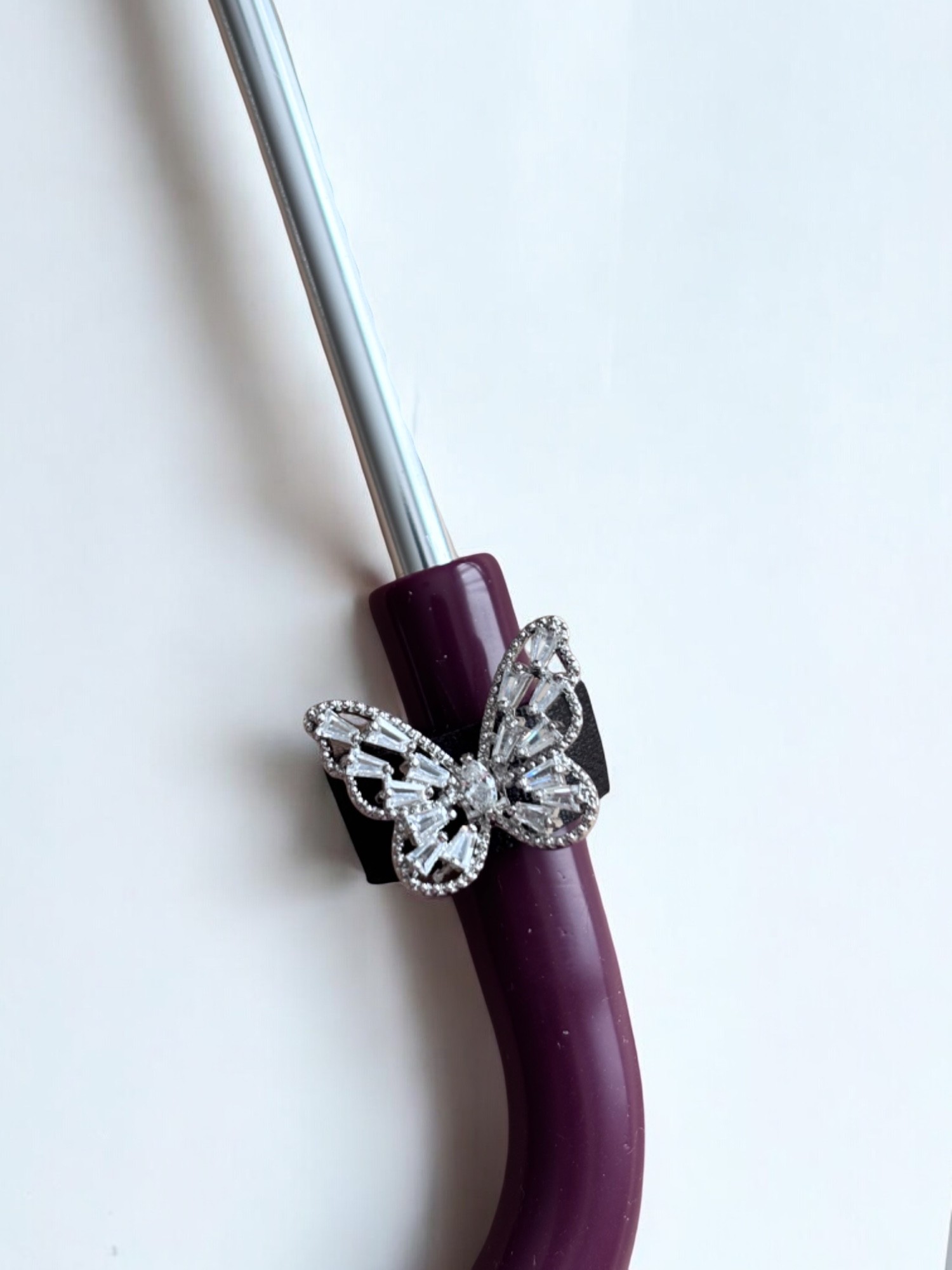 silver taşlı kelebek