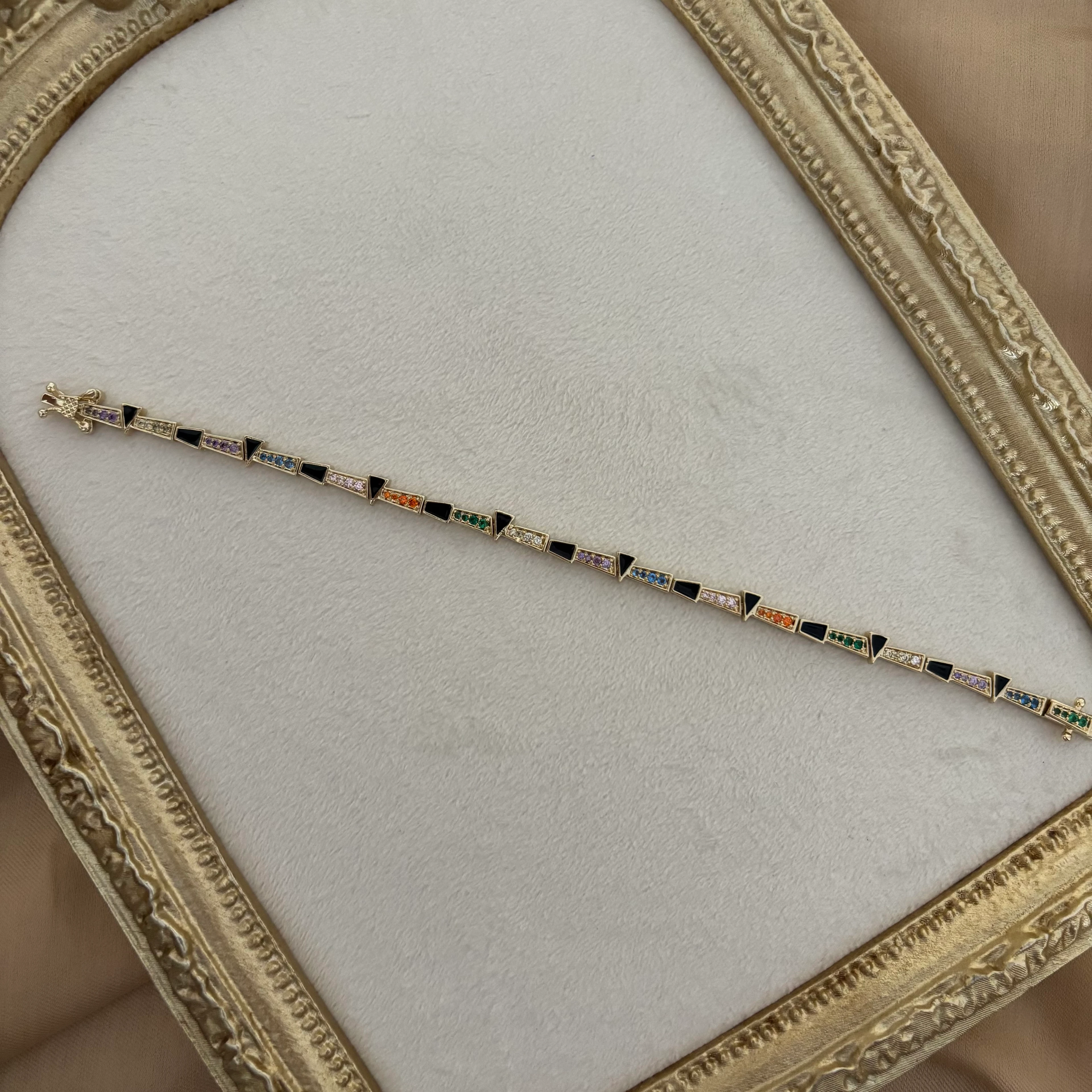 gold bileklik | renkli ve taşlı