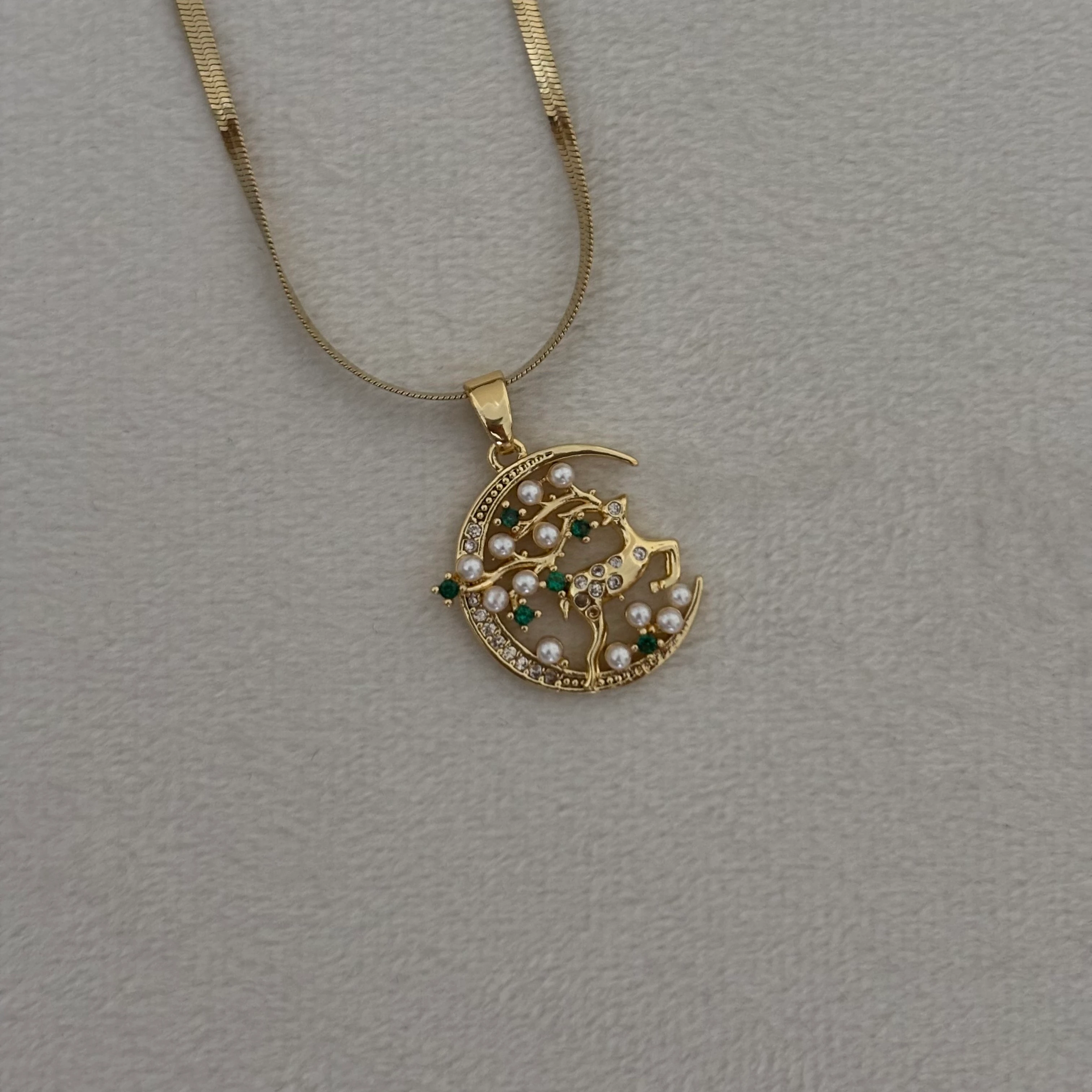 çelik kolye | geyik 