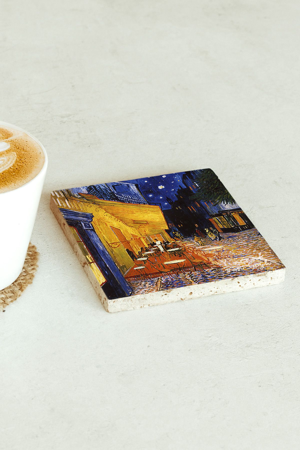 Vincent Van Gogh Serisi Tekli Taş Bardak Altlığı
