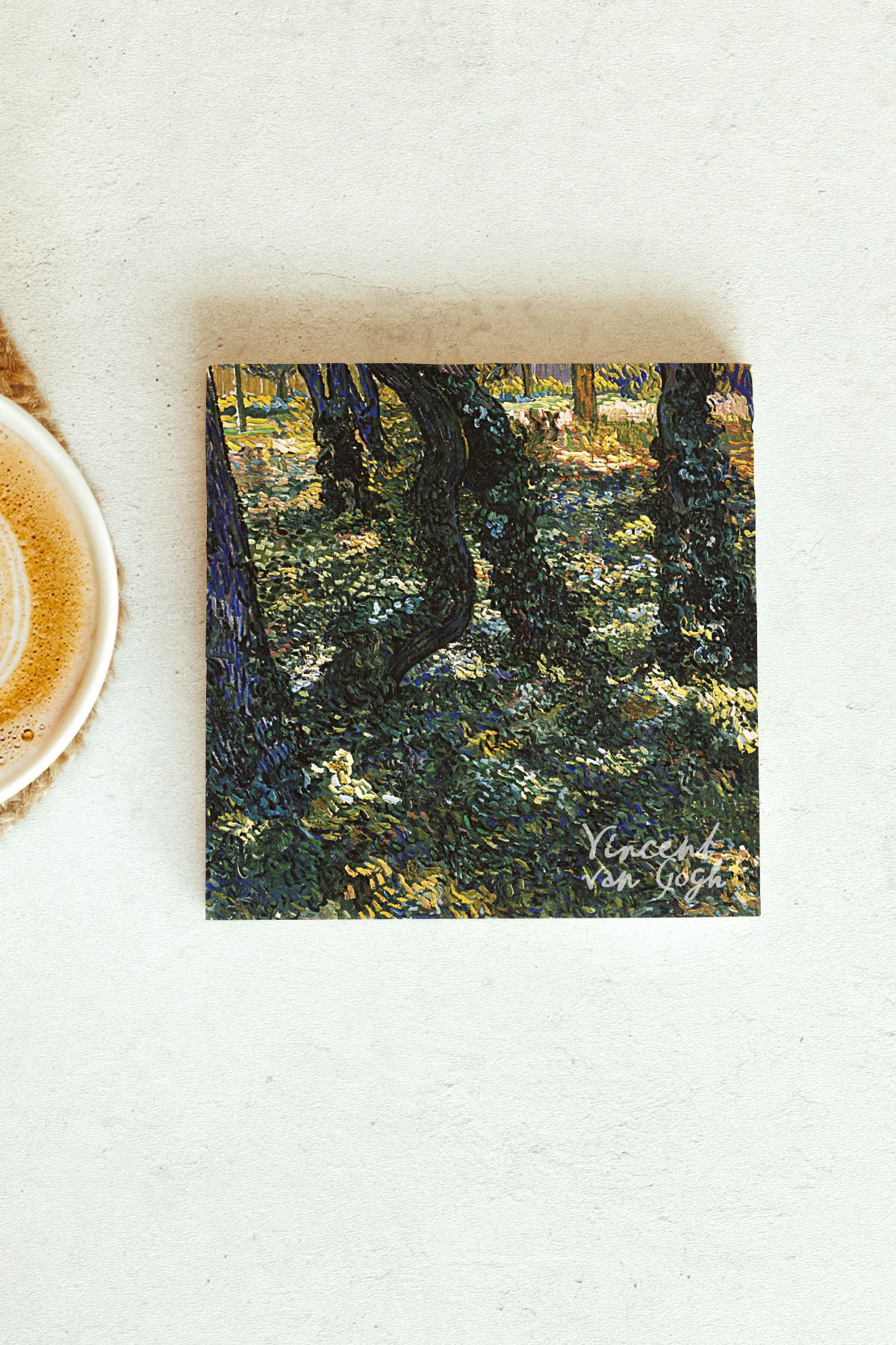Vincent Van Gogh Serisi Tekli Taş Bardak Altlığı