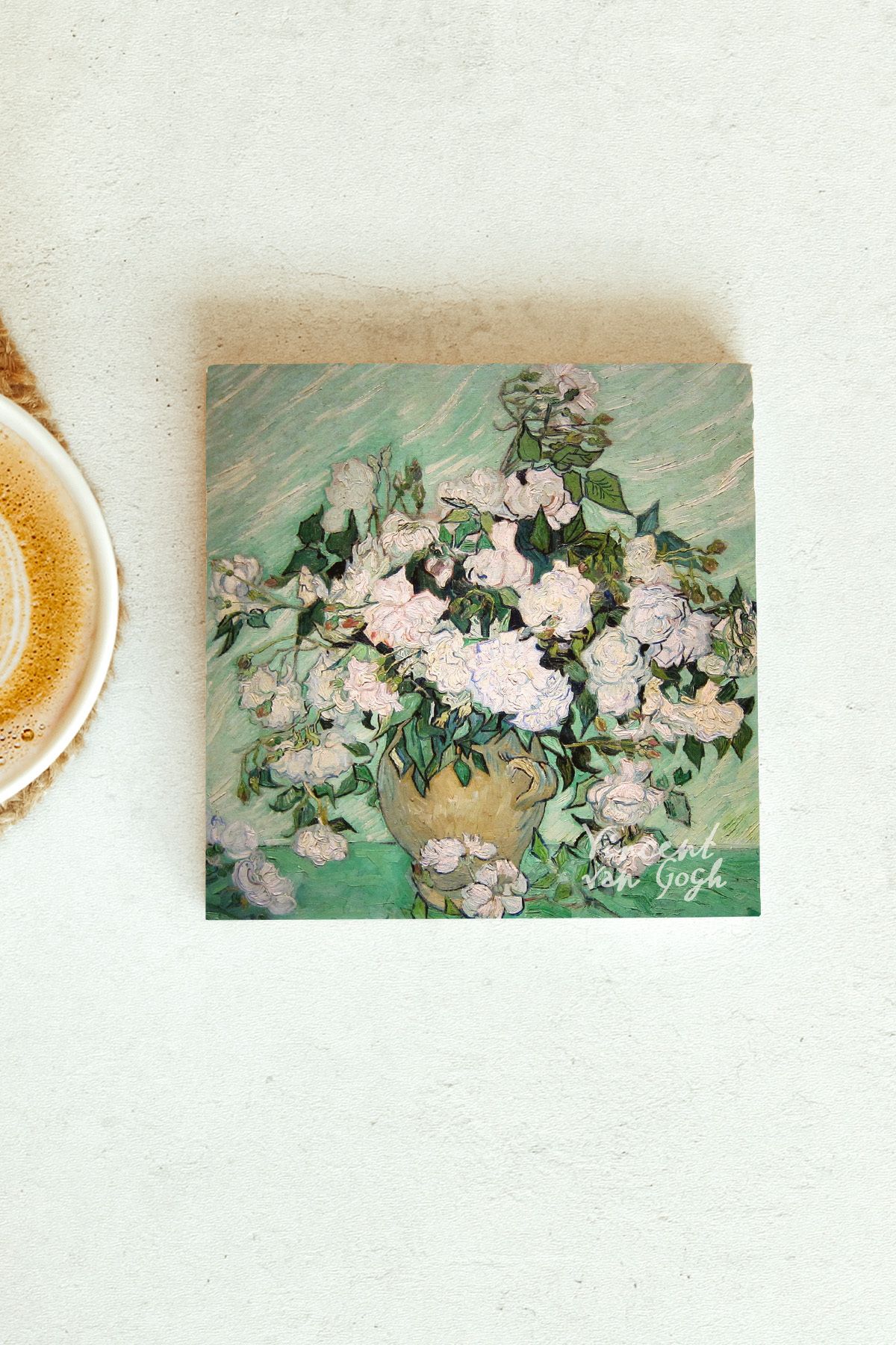 Vincent Van Gogh Serisi Tekli Taş Bardak Altlığı