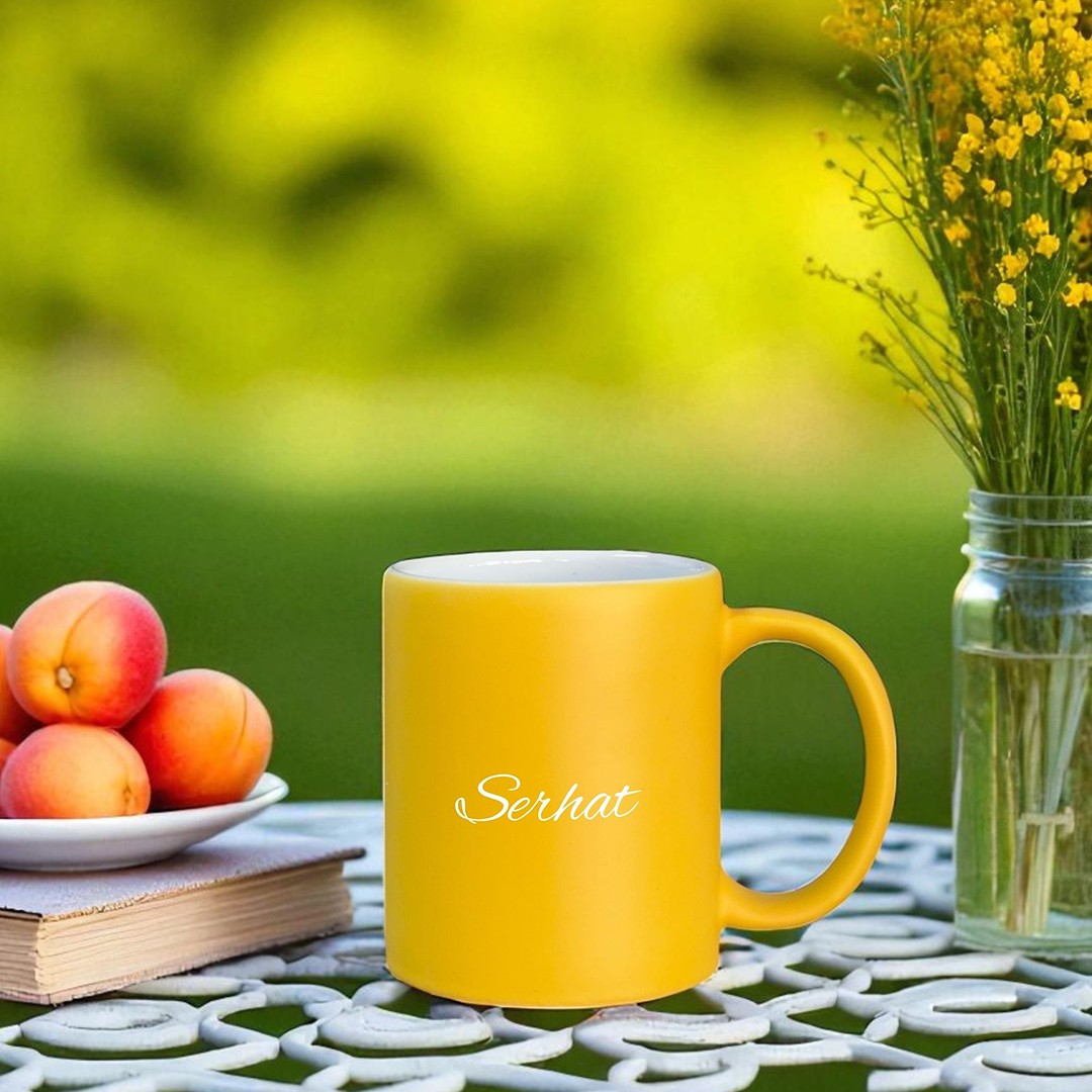 Core Mug – Limon Sarısı Kişiye Özel Seramik Kupa