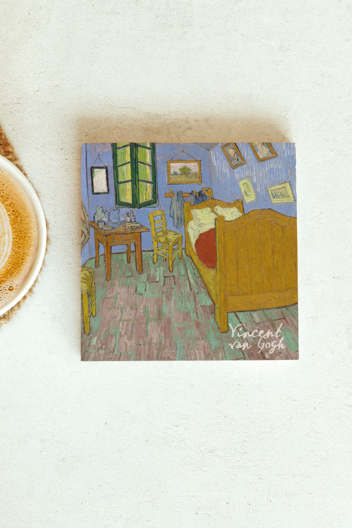 Vincent Van Gogh Serisi Tekli Taş Bardak Altlığı