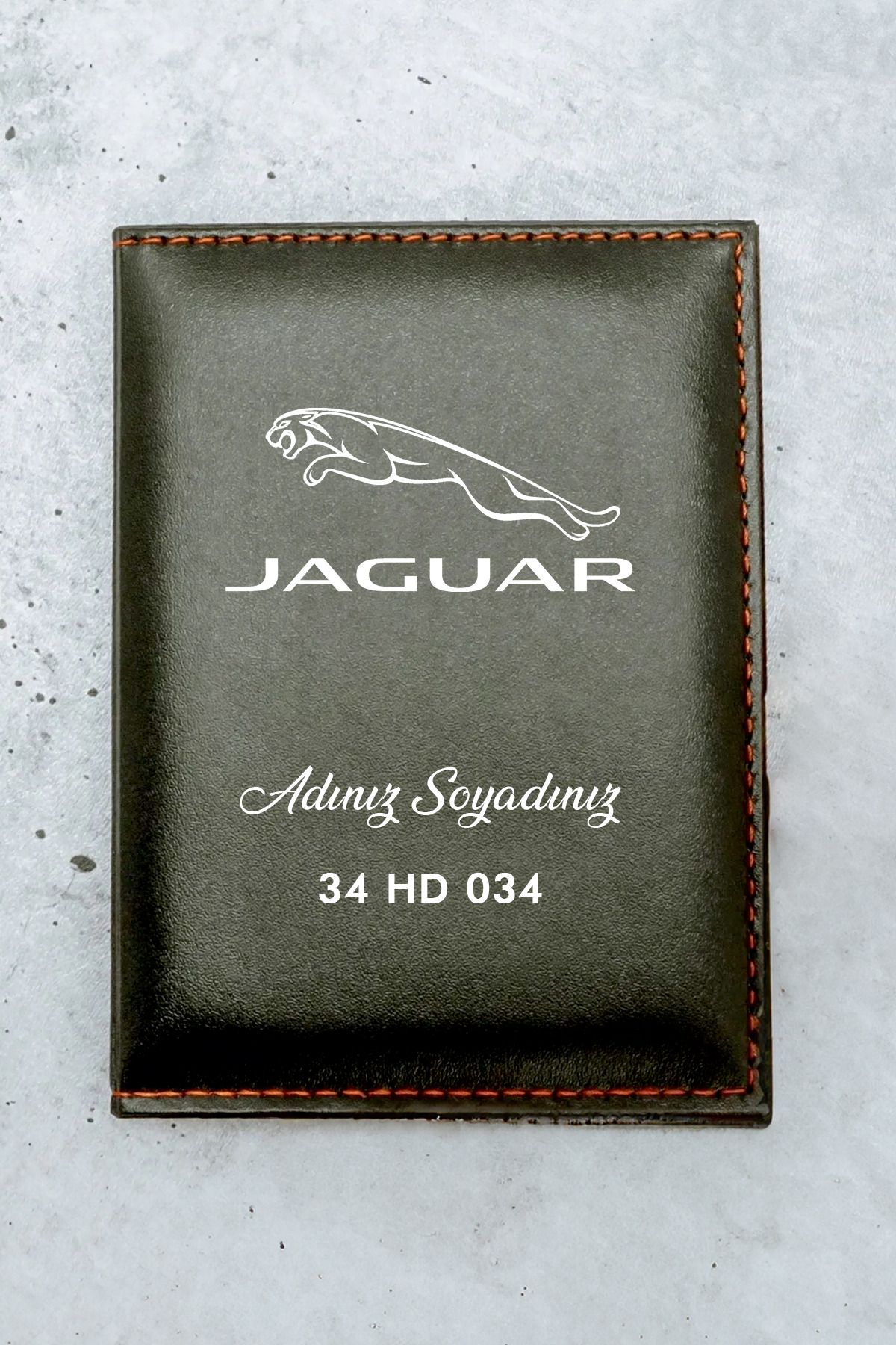 Jaguar Ruhsat Kılıfı Siyah Ruhsat Kabı