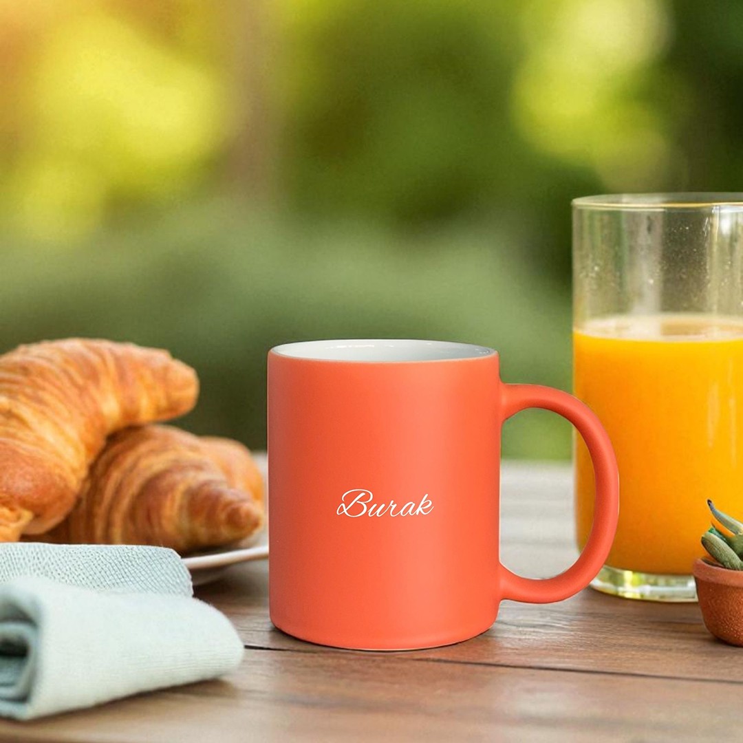 Core Mug – Günışığı Turuncu Kişiye Özel Seramik Kupa