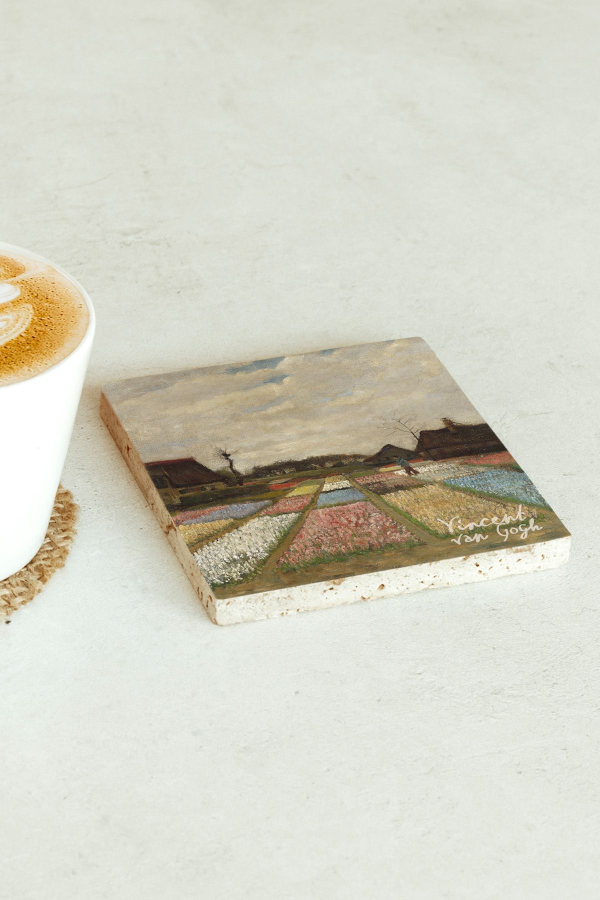 Vincent Van Gogh Serisi Tekli Taş Bardak Altlığı