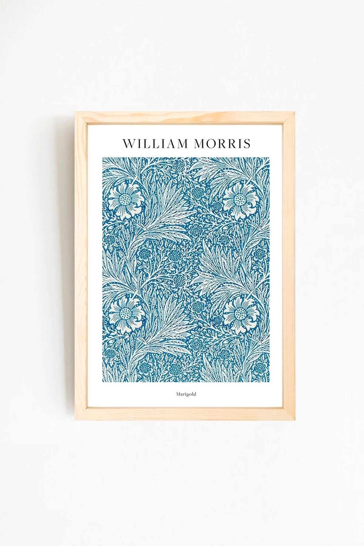William Morris Tasarımlı Doğal Ahşap Çerçeveli Tablo 03-1