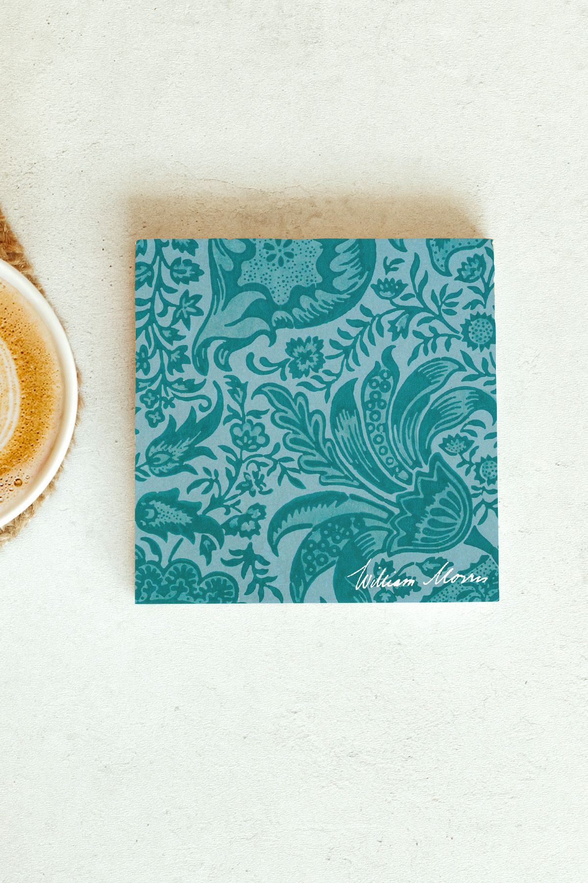 William Morris Serisi Tekli Taş Bardak Altlığı