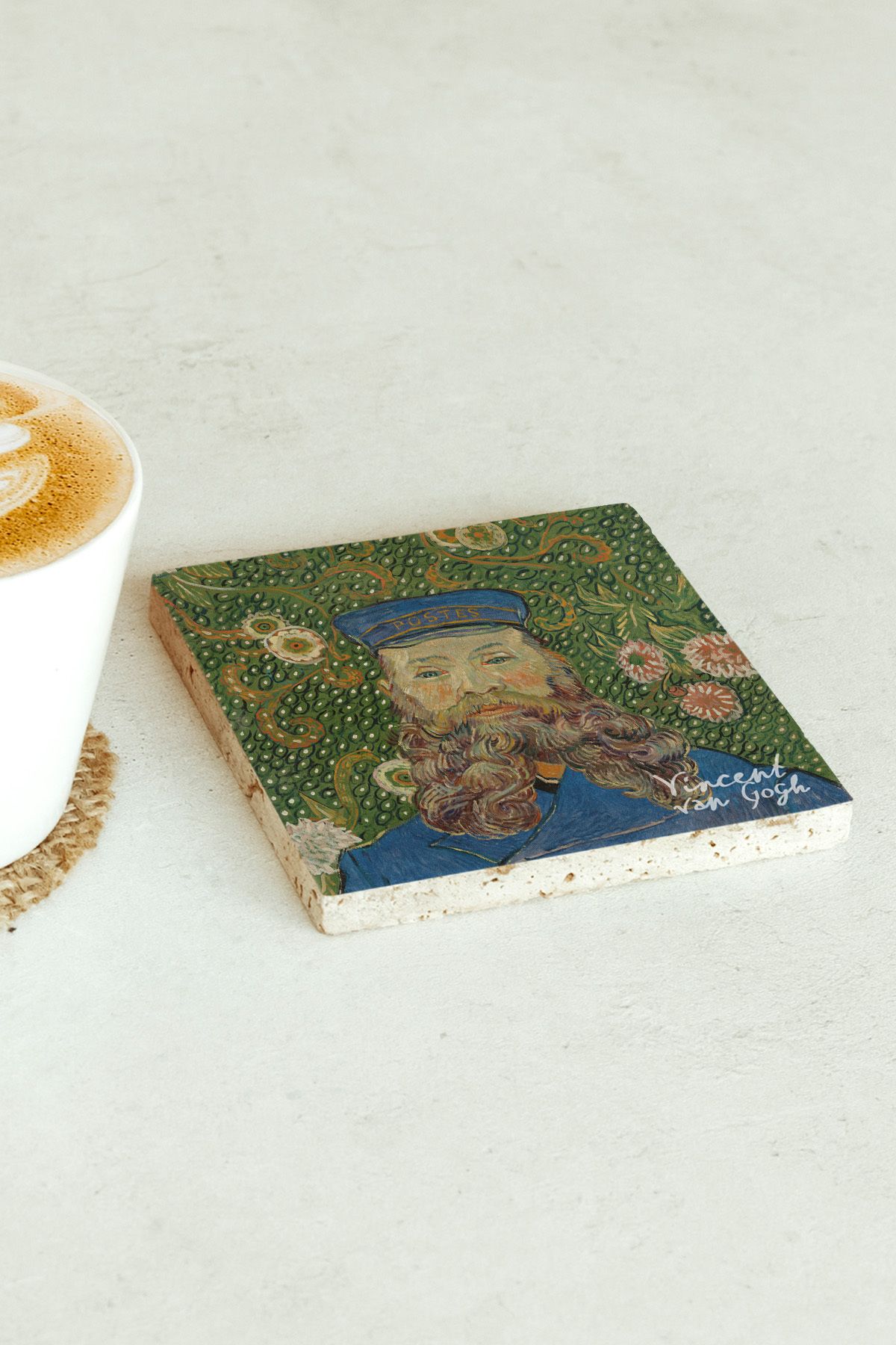 Vincent Van Gogh Serisi Tekli Taş Bardak Altlığı