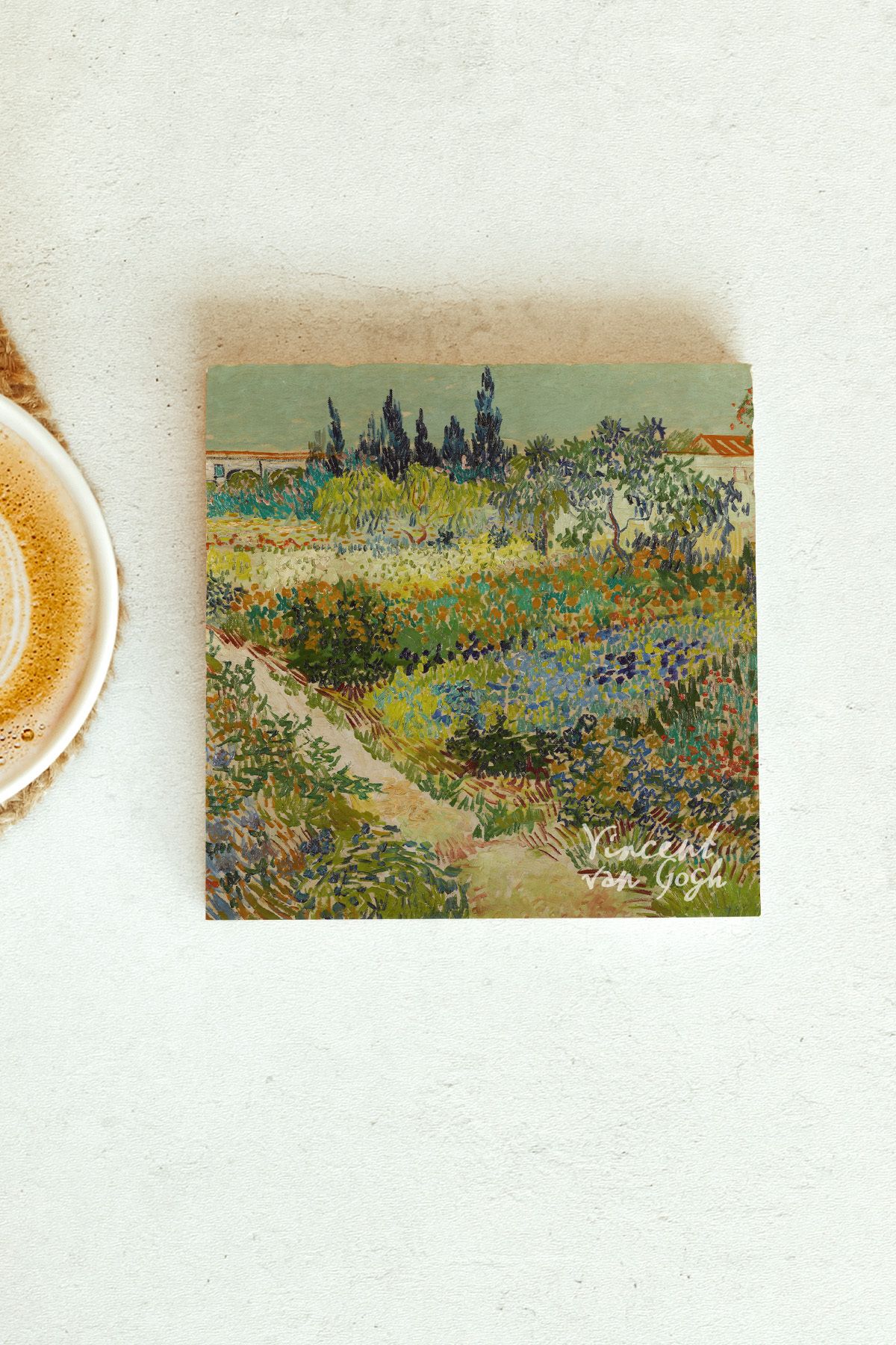 Vincent Van Gogh Serisi Tekli Taş Bardak Altlığı