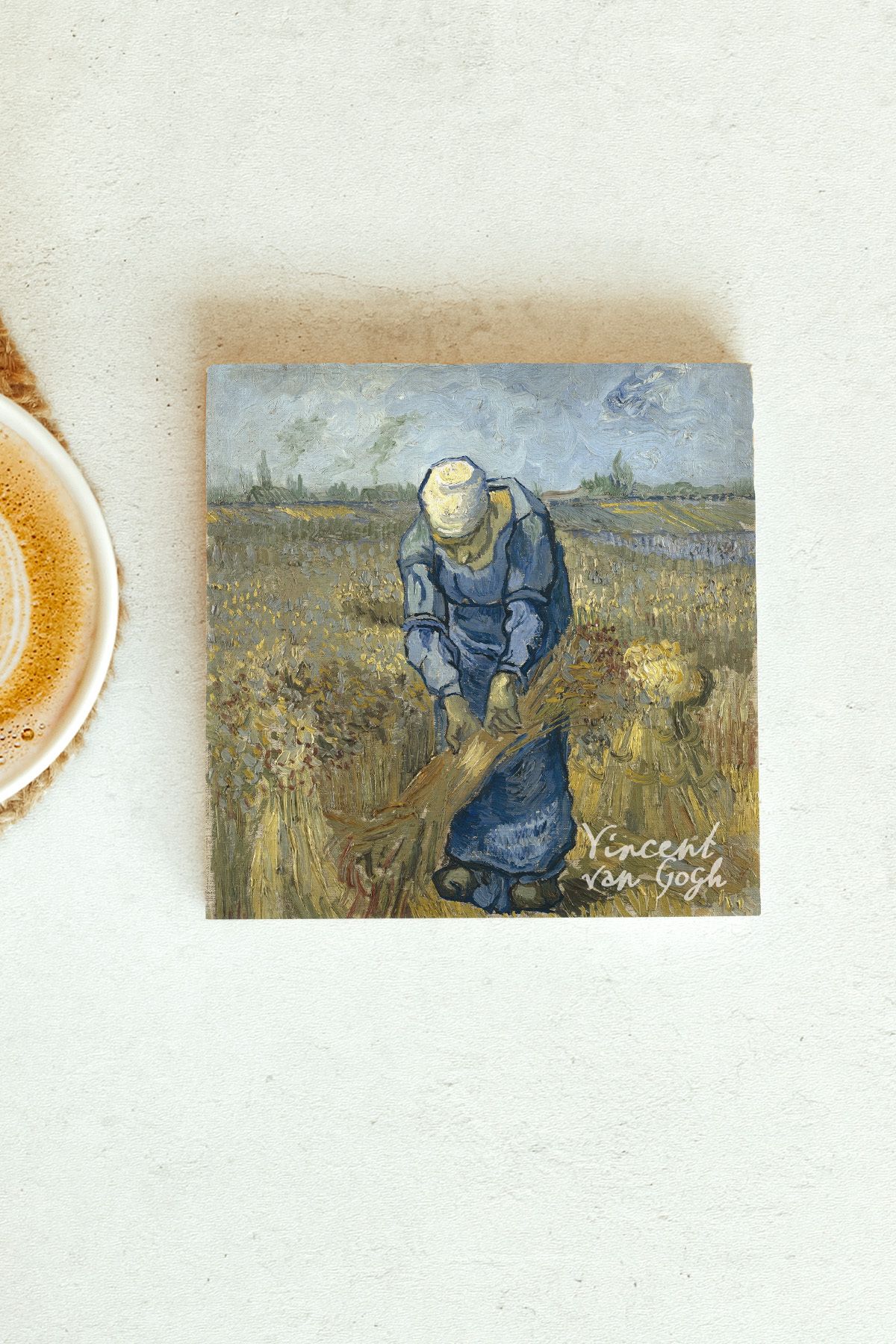 Vincent Van Gogh Serisi Tekli Taş Bardak Altlığı