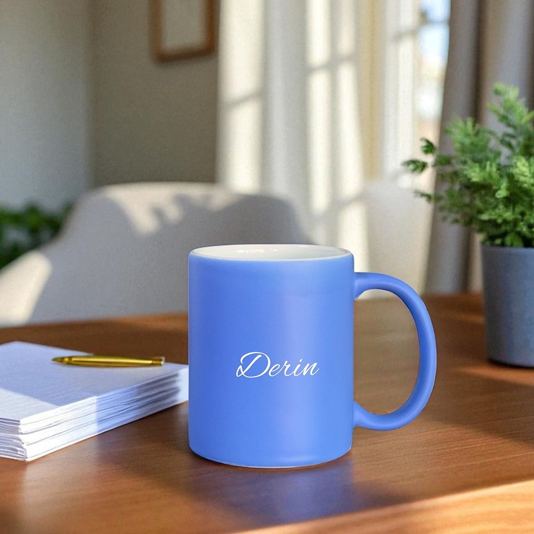 Dot Cup – Esinti Mavisi Kişiye Özel Seramik Kupa
