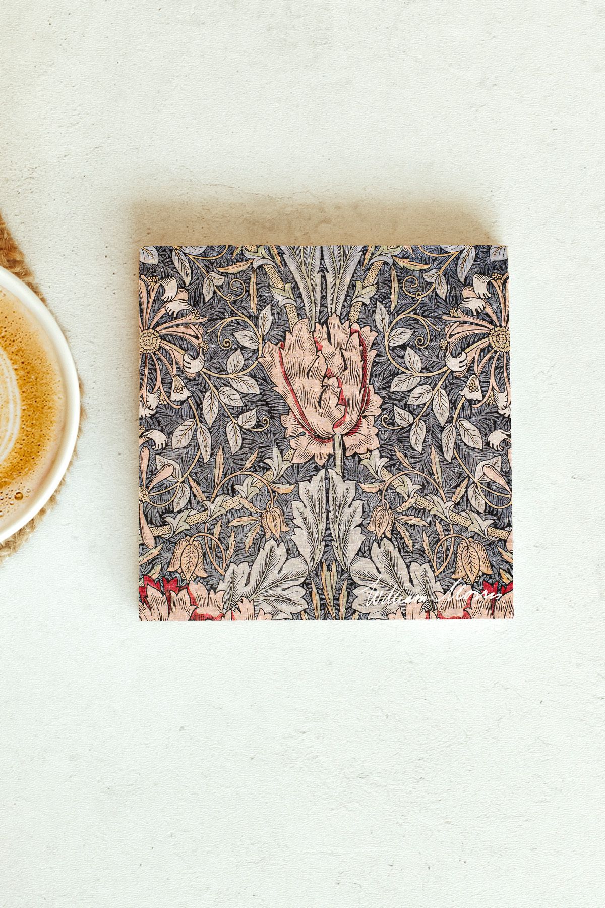 William Morris Serisi Tekli Taş Bardak Altlığı