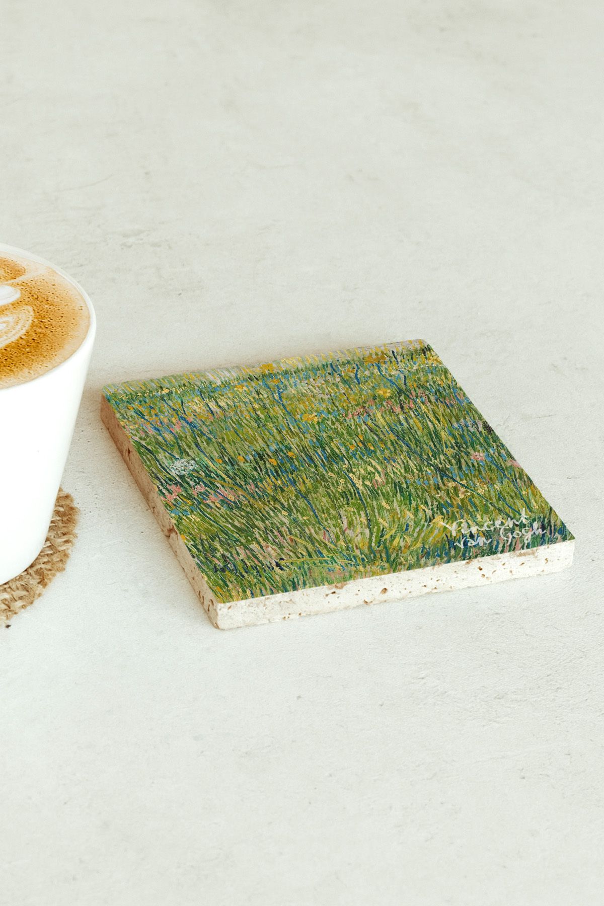 Vincent Van Gogh Serisi Tekli Taş Bardak Altlığı