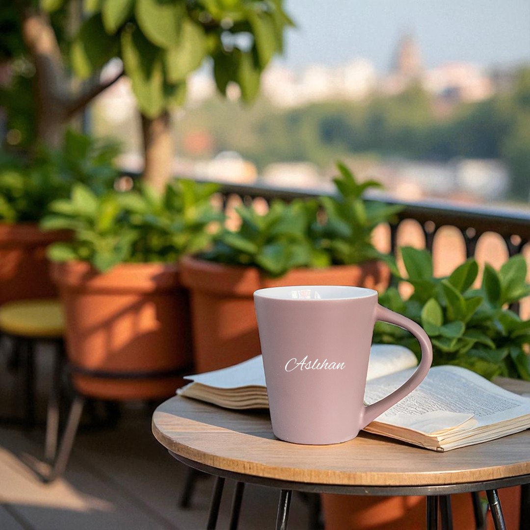 Flow Mug – Bej Dinginlik Kişiye Özel Seramik Kupa