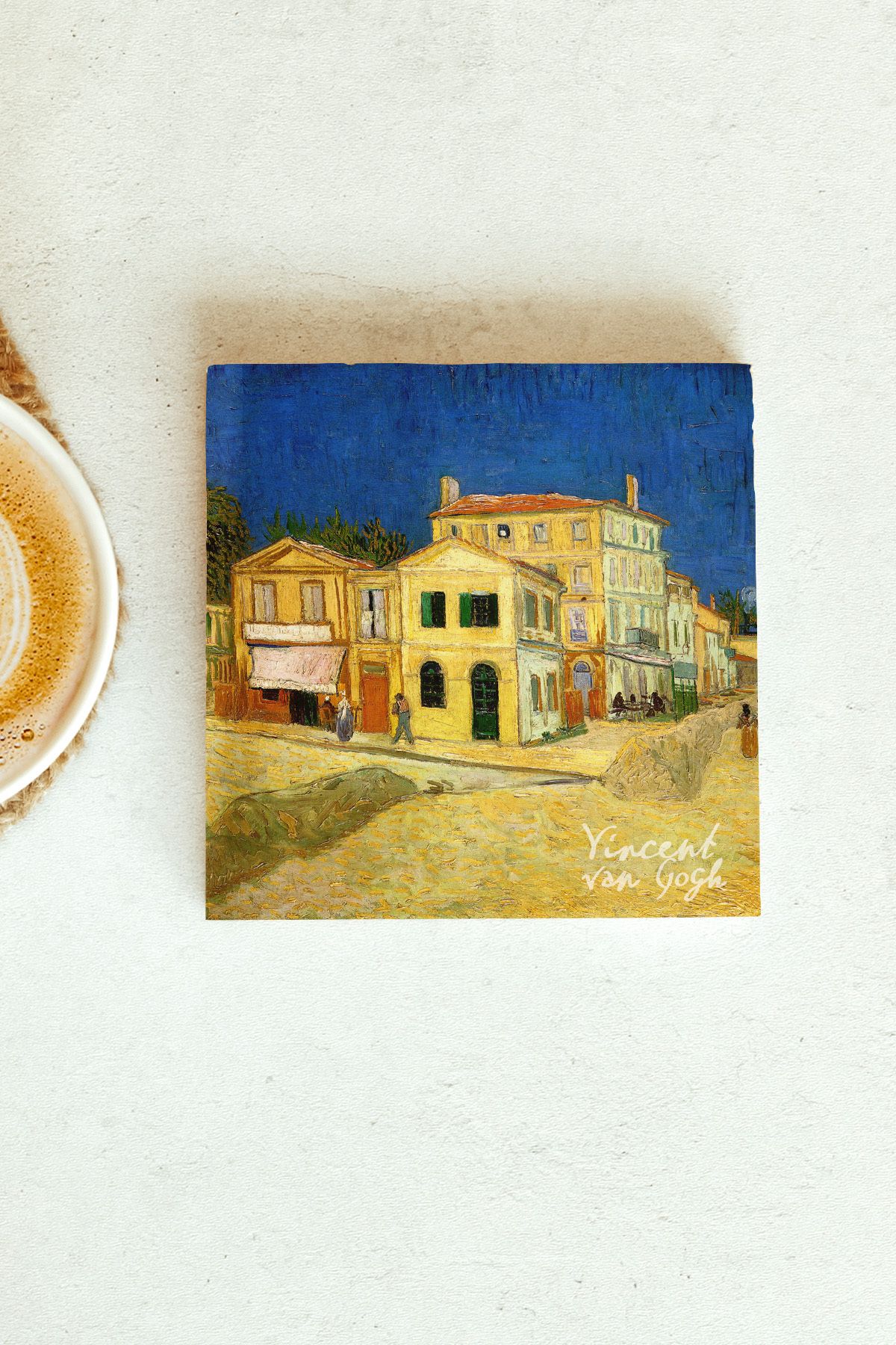 Vincent Van Gogh Serisi Tekli Taş Bardak Altlığı