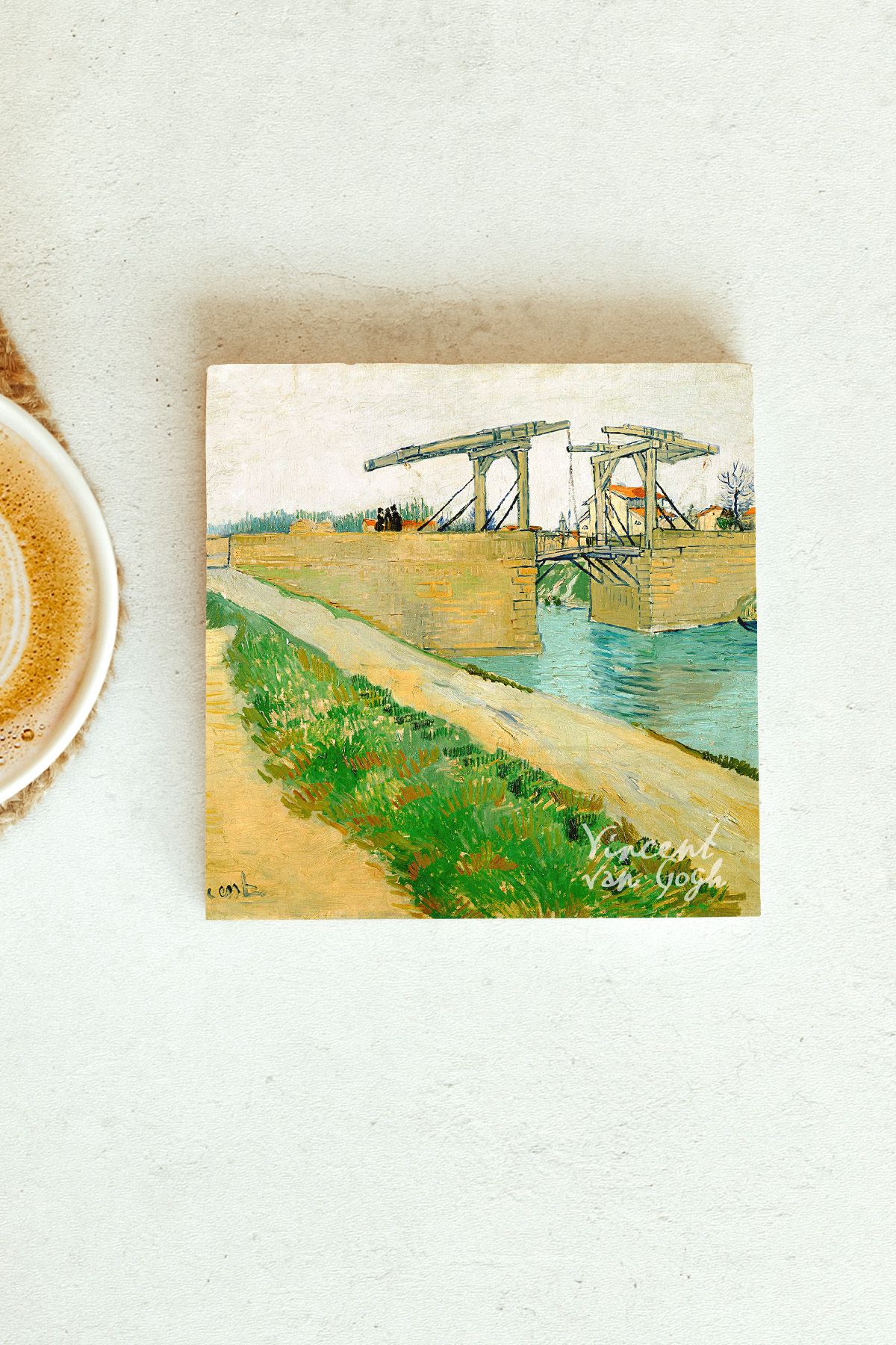 Vincent Van Gogh Serisi Tekli Taş Bardak Altlığı