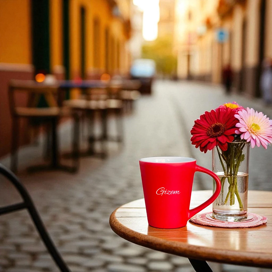 Flow Mug – Tutkunun Kıvrımı Kırmızı Seramik Kupa