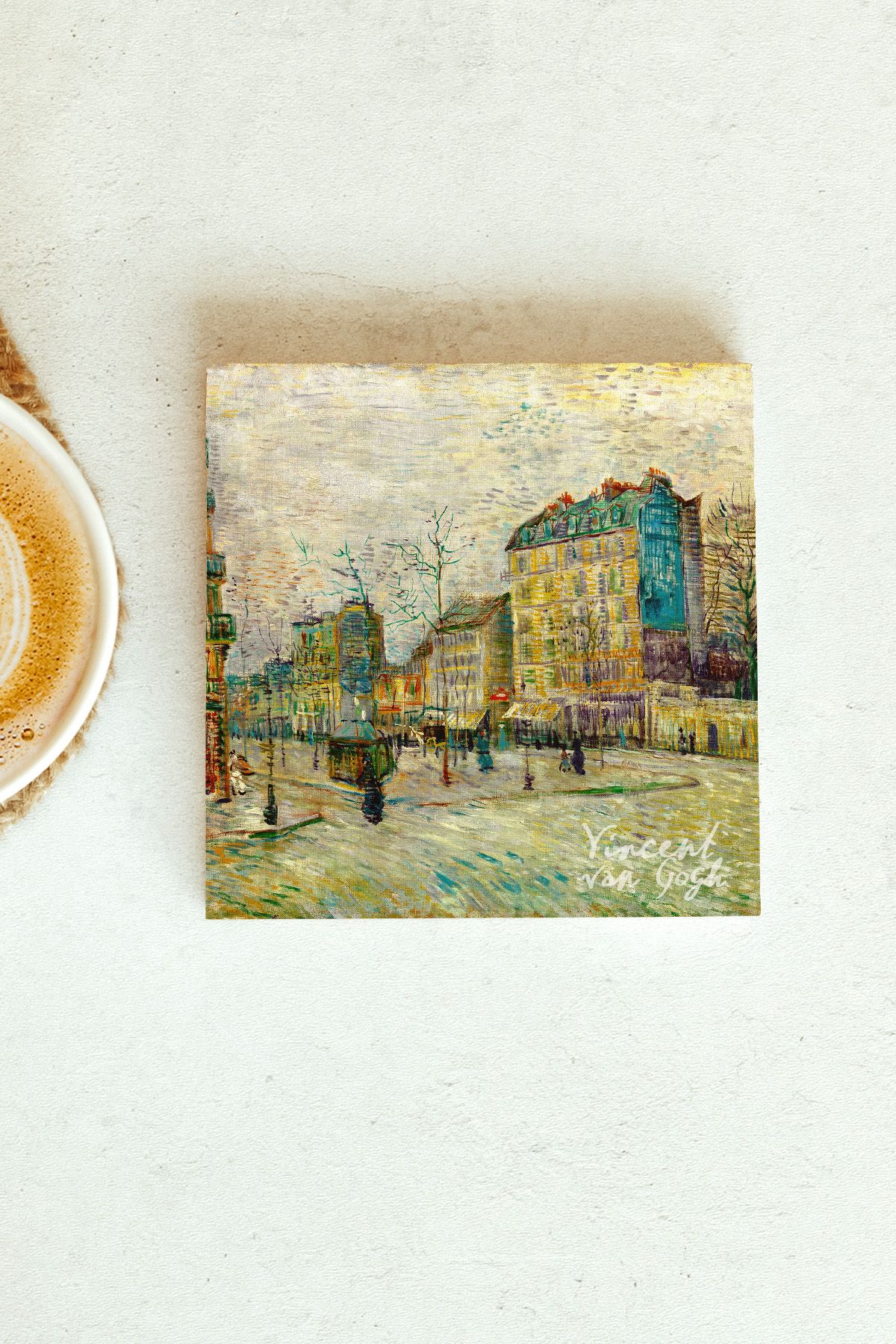 Vincent Van Gogh Serisi Tekli Taş Bardak Altlığı